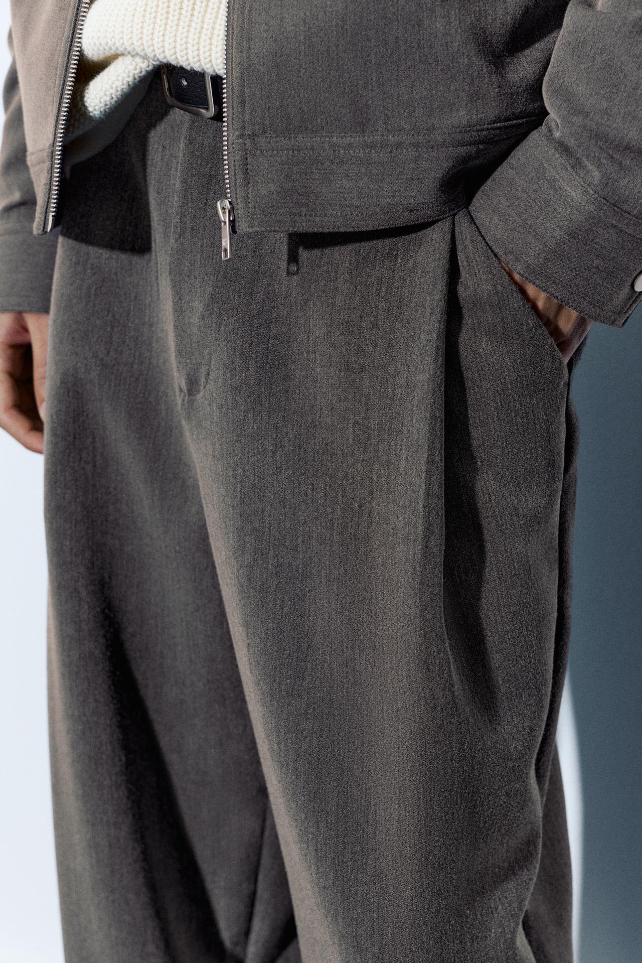 Straight tailored fit trousers — Anthracite grey