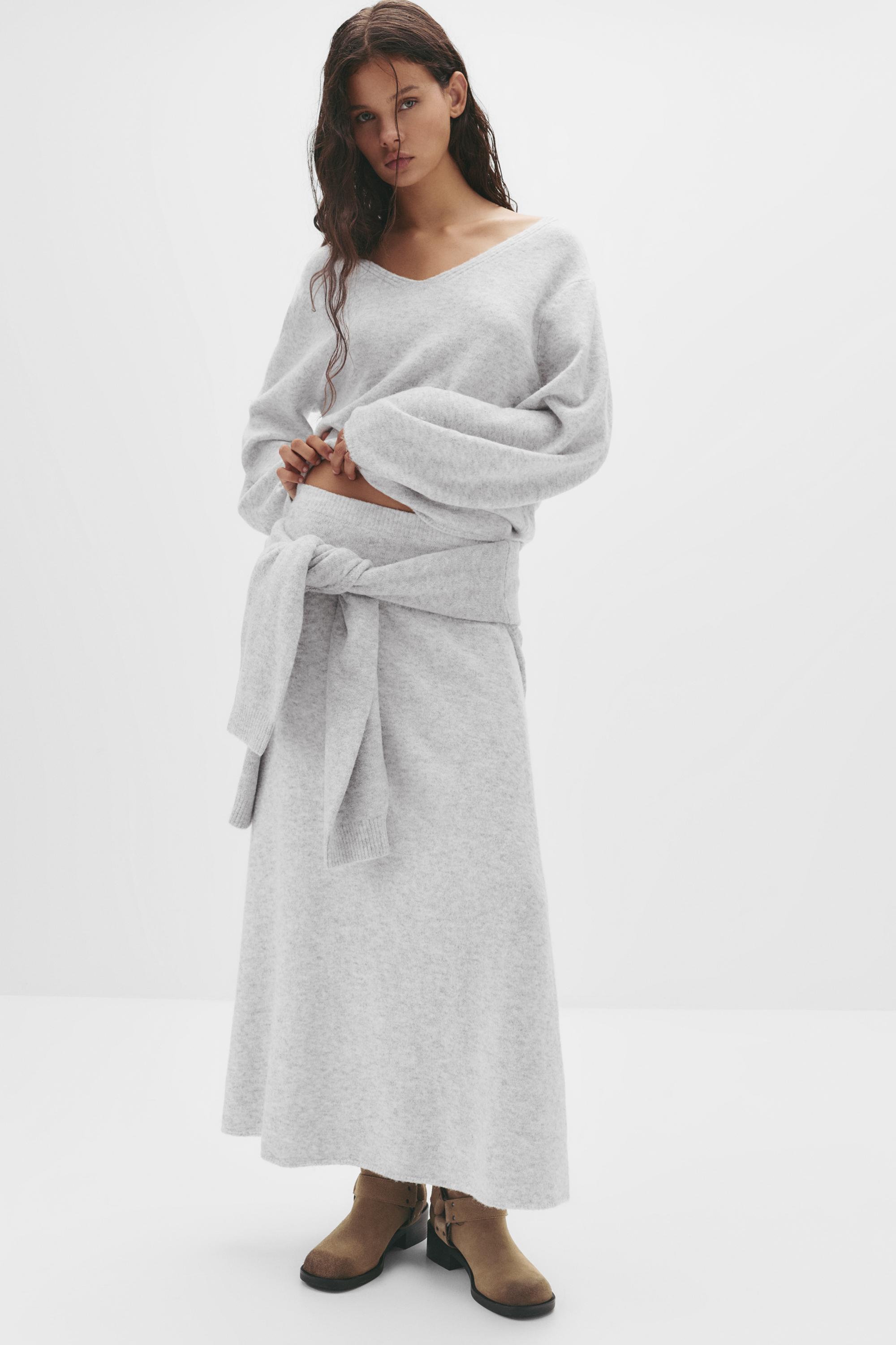 Midirock Aus Weichem Strick