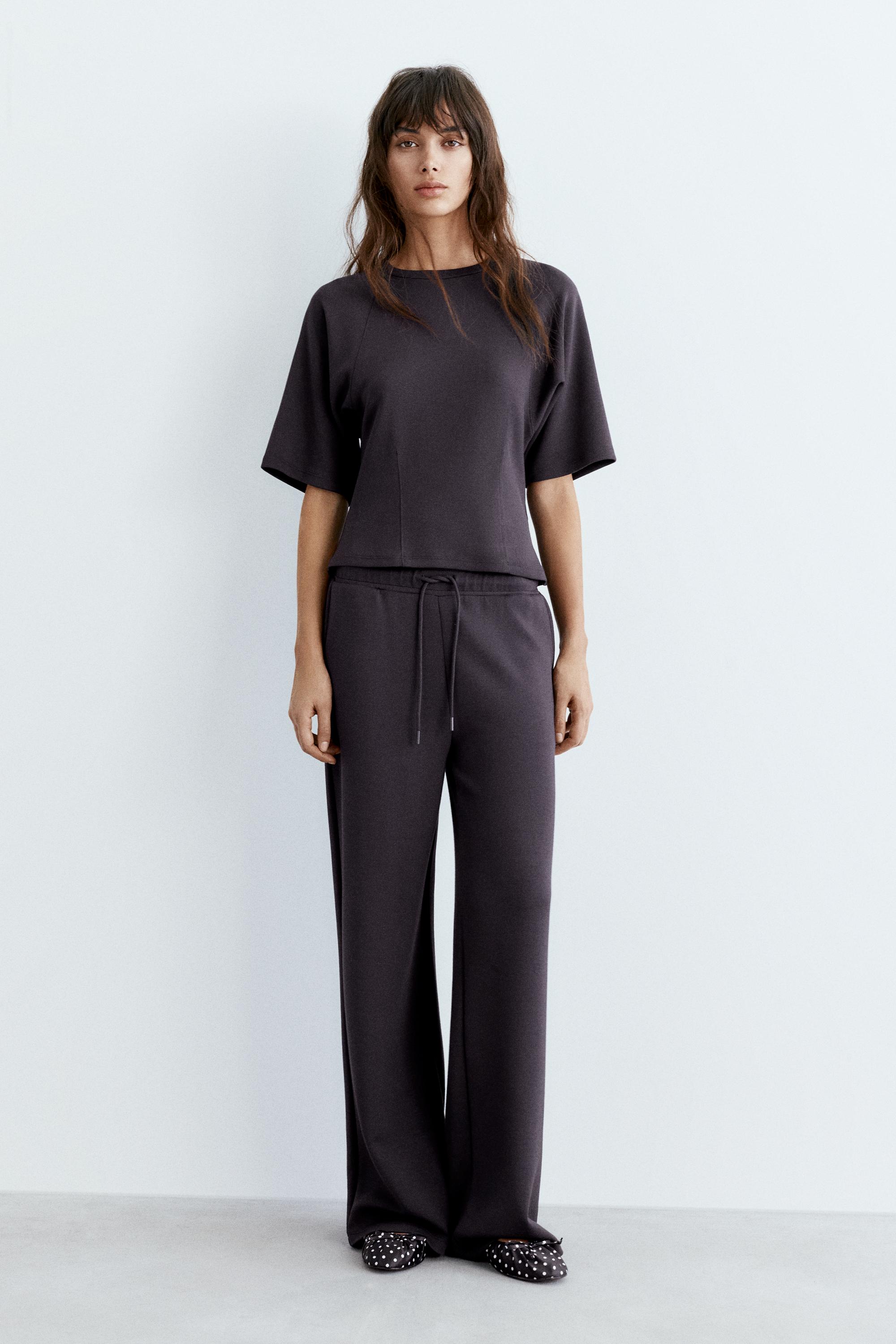 Soft touch short sleeve sweatshirt — Black
