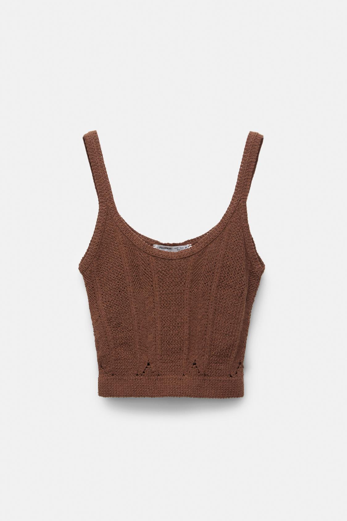 Tank Top Top Tirantes Crochet Top Tirantes Crochet PULL&BEAR