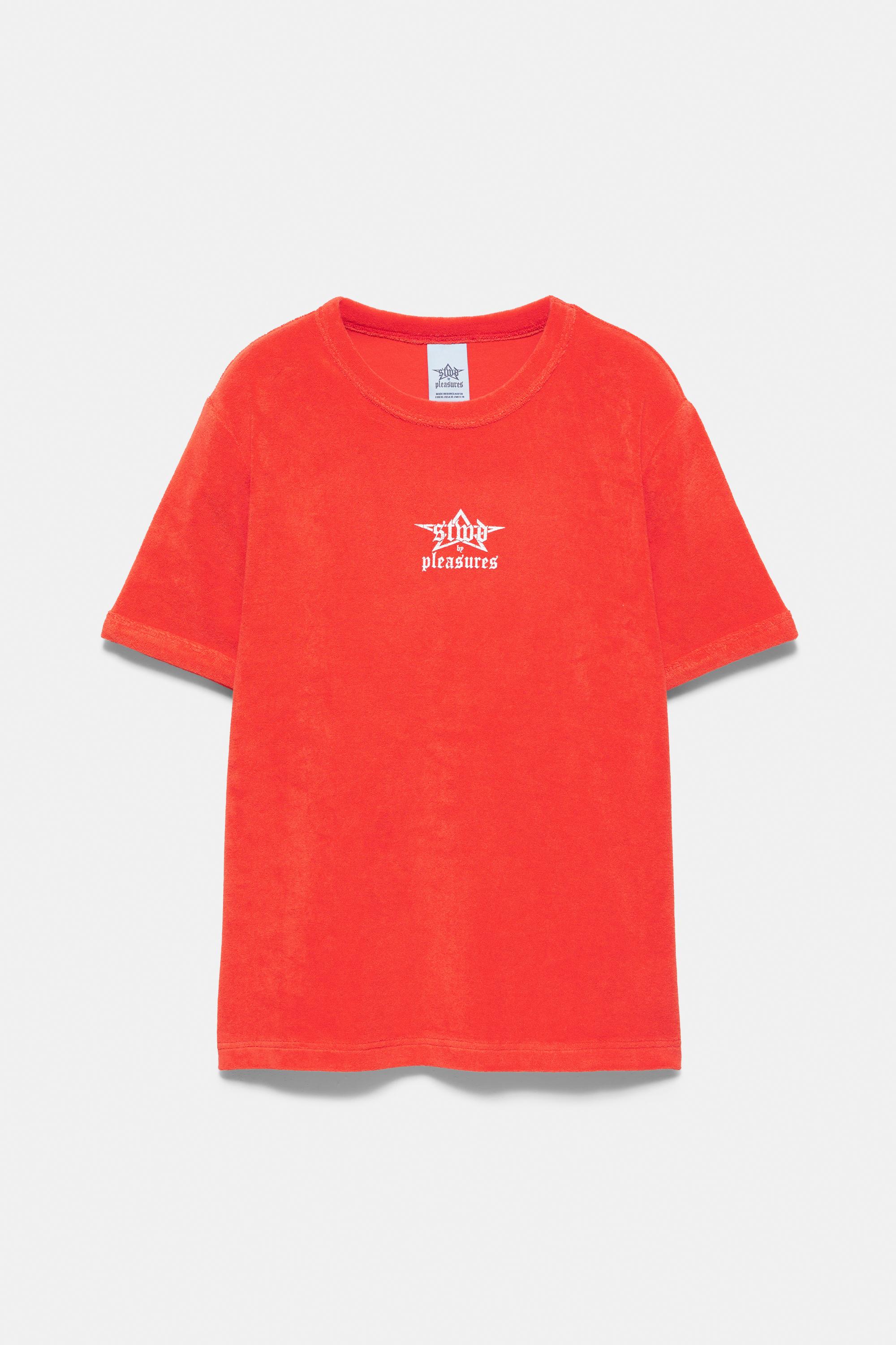 Pleasures x STWD towelling T-shirt — Red