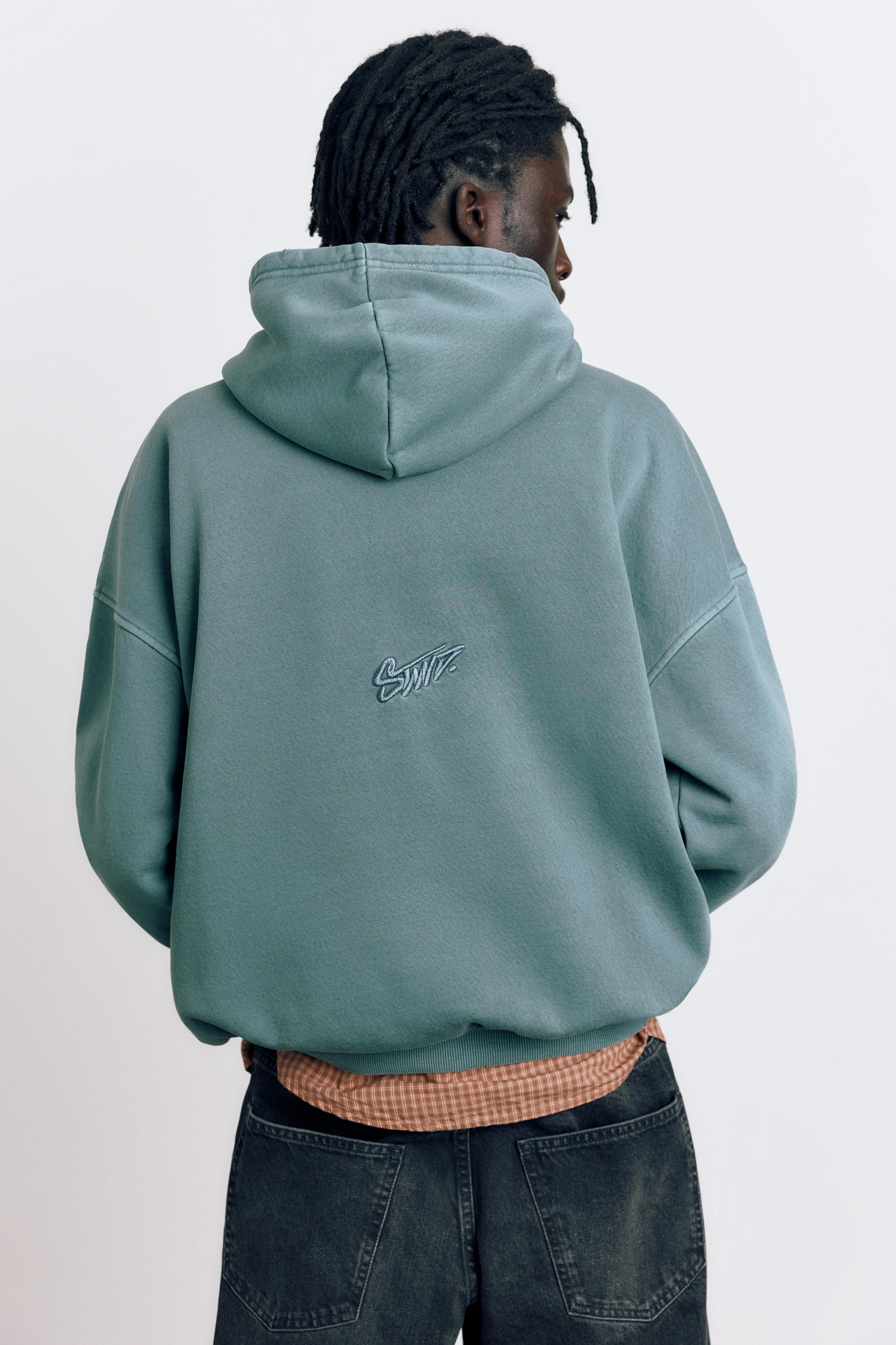 STWD Yıkanmış Kapüşonlu Sweatshirt - Görsel 57