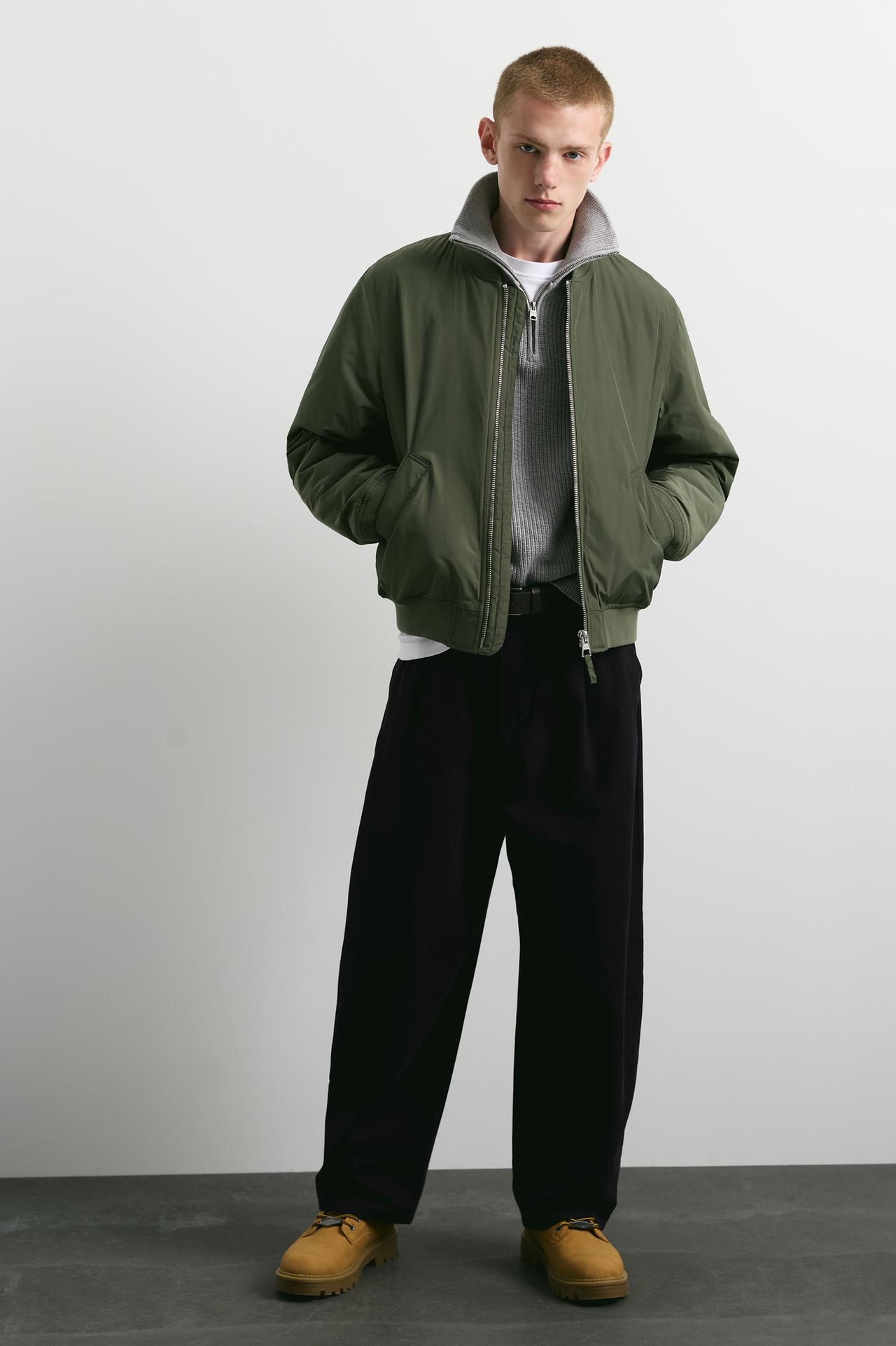 Baggy darted chinos — Black