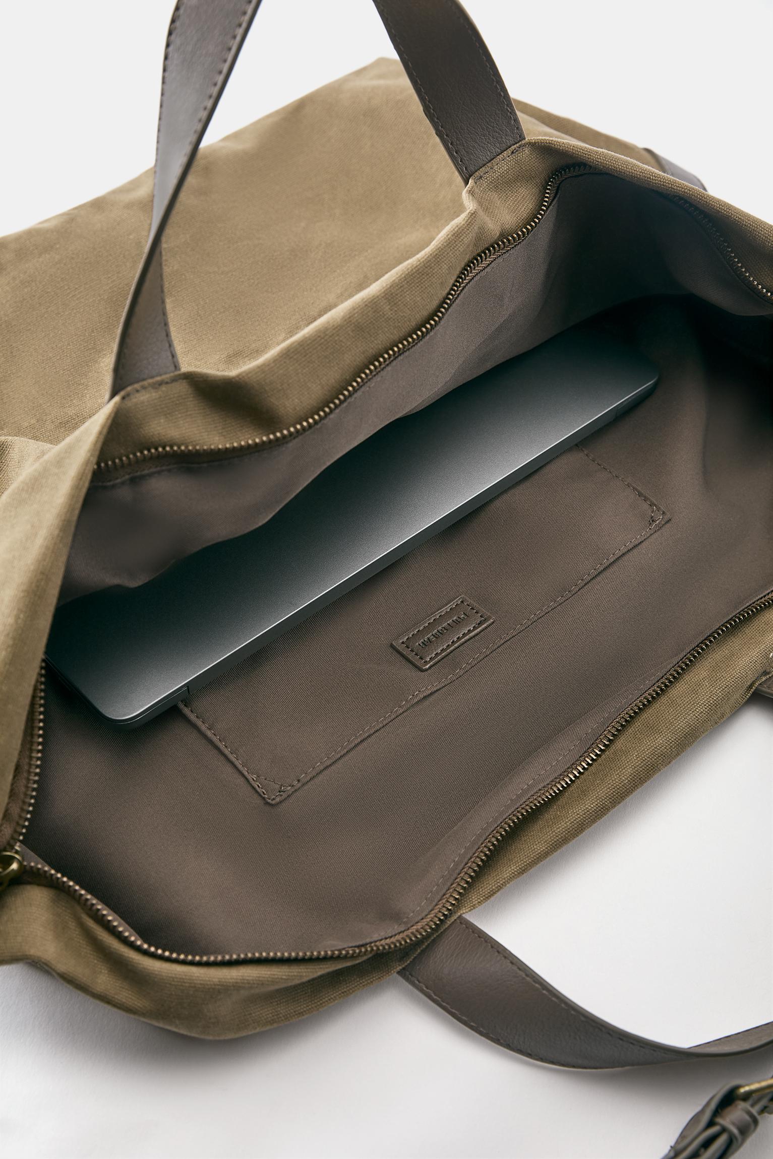 Canvas tote bag — Camel