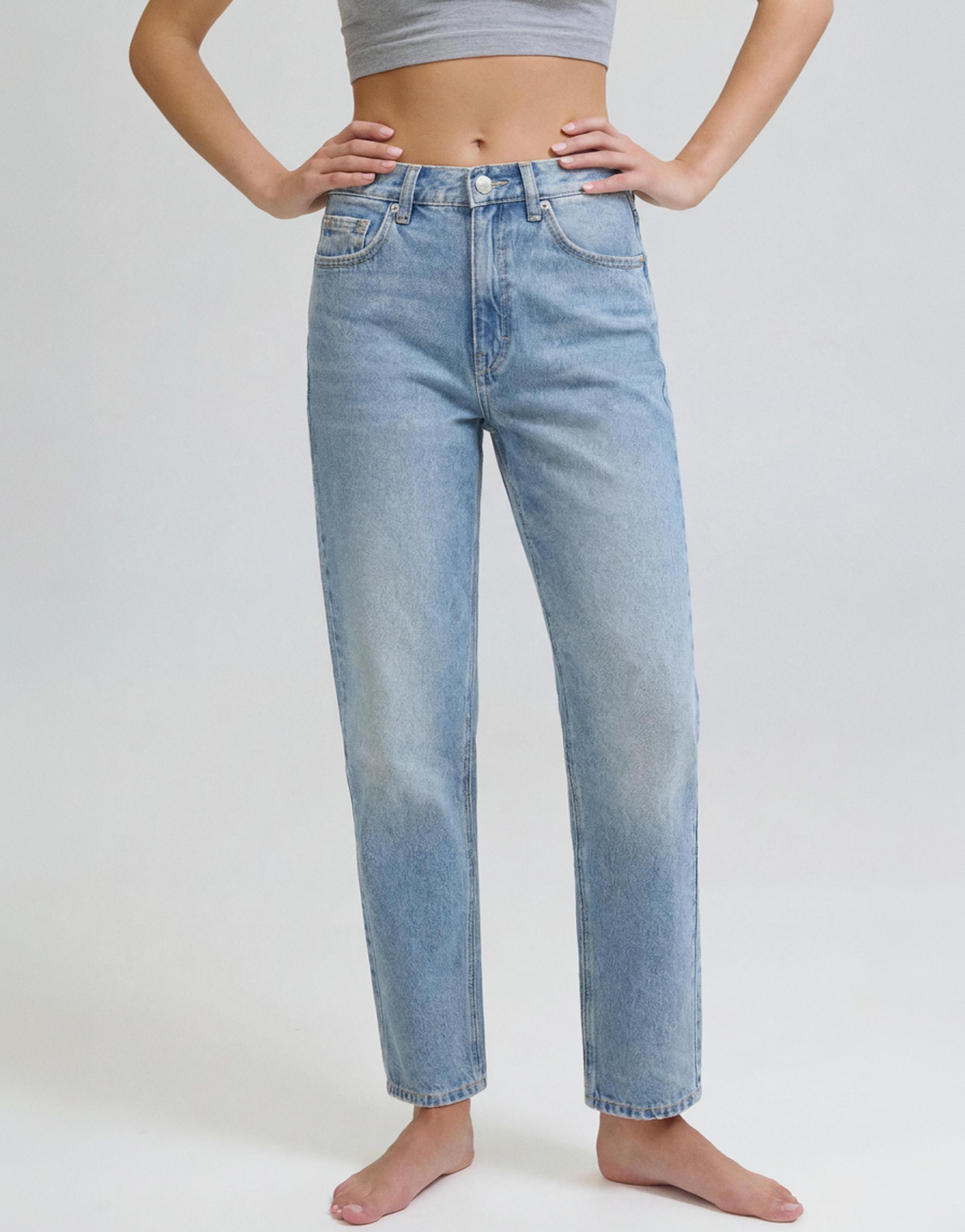 High-waist mom jeans — Blue