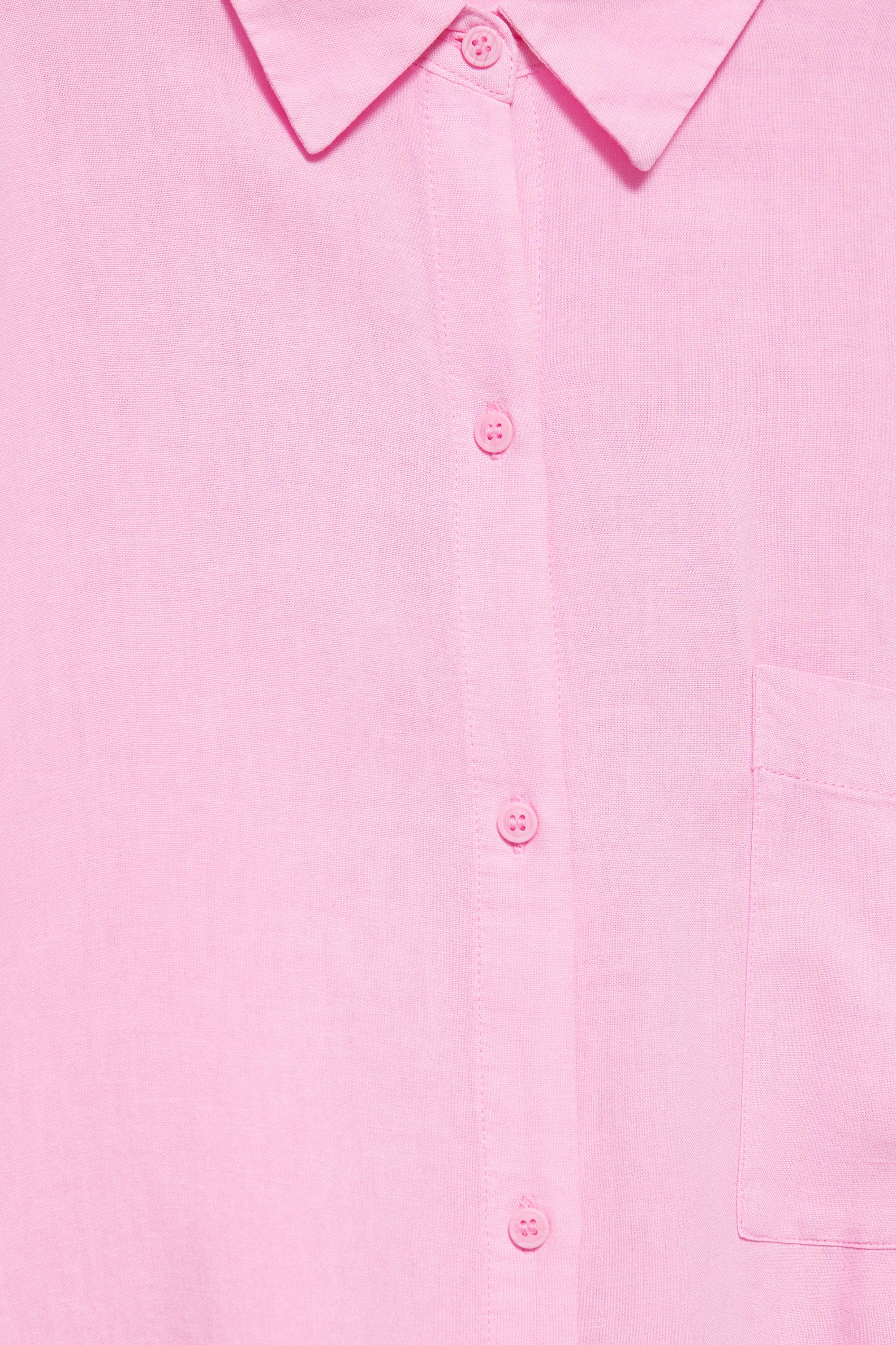 Linen blend shirt — Pink
