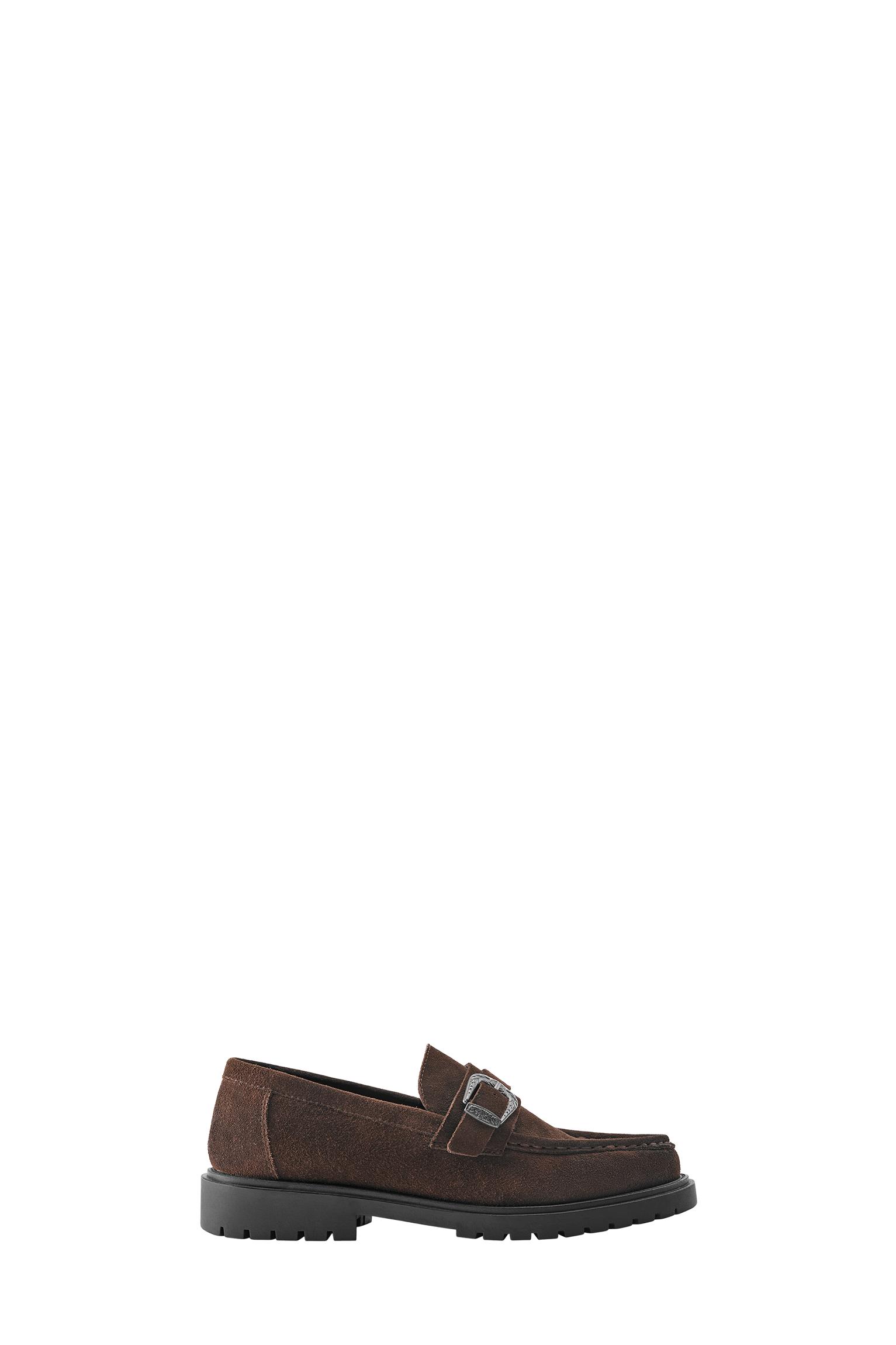 Leather cowboy loafers — Brown