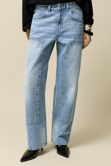 Studded baggy jeans — Pale blue 2