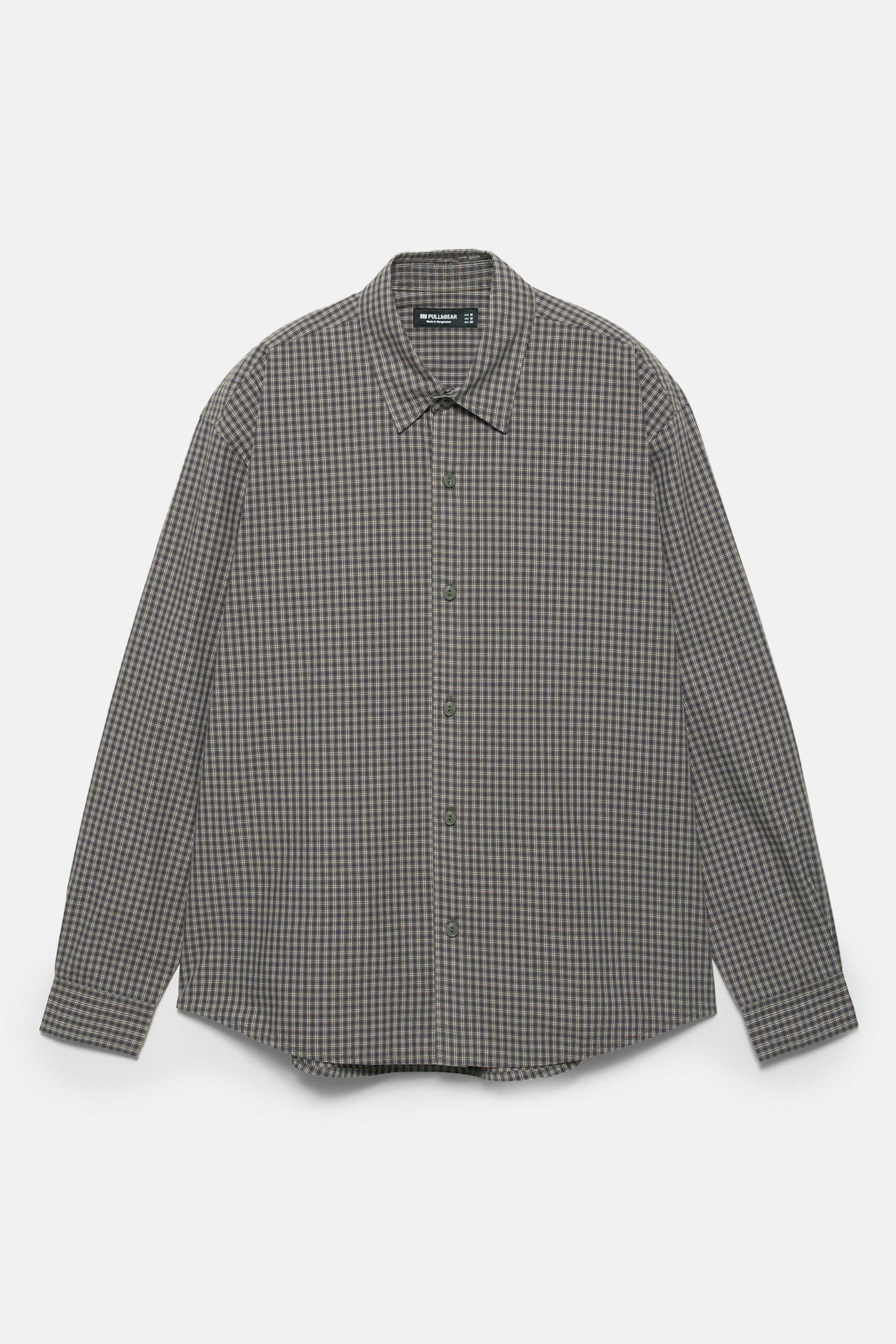 Long sleeve check shirt — Green
