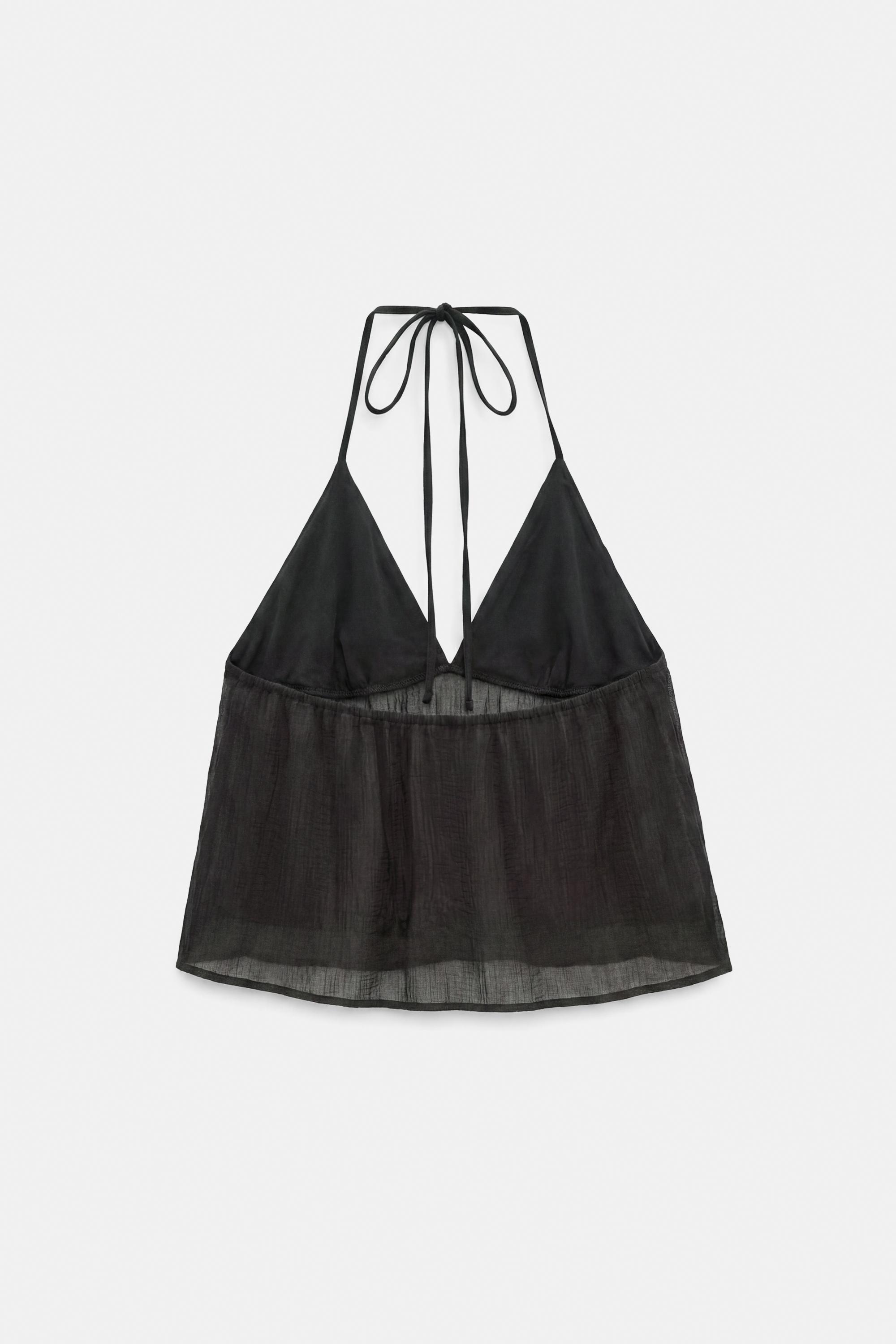 Mirror halter top — Black