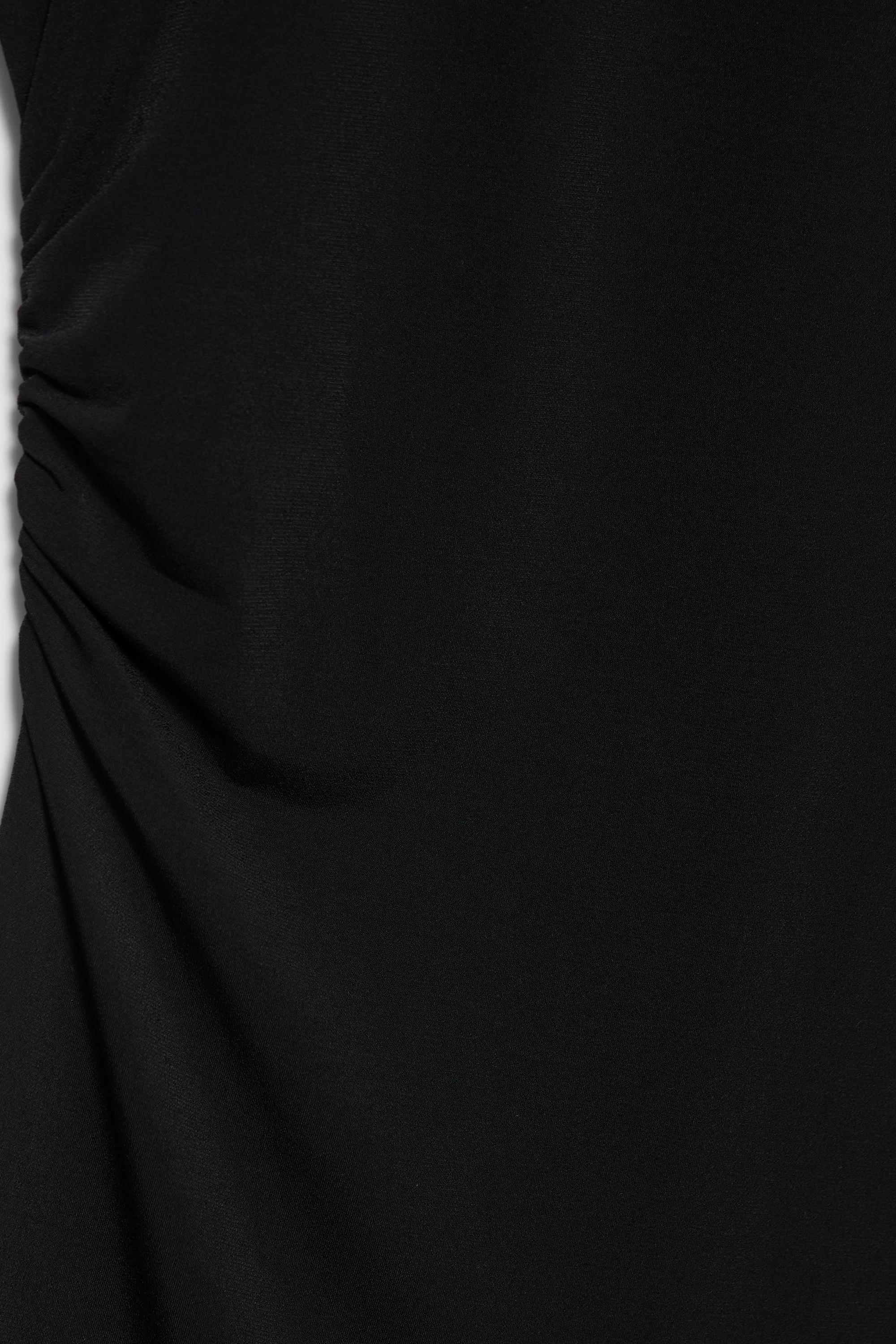 Asymmetric midi dress — Black