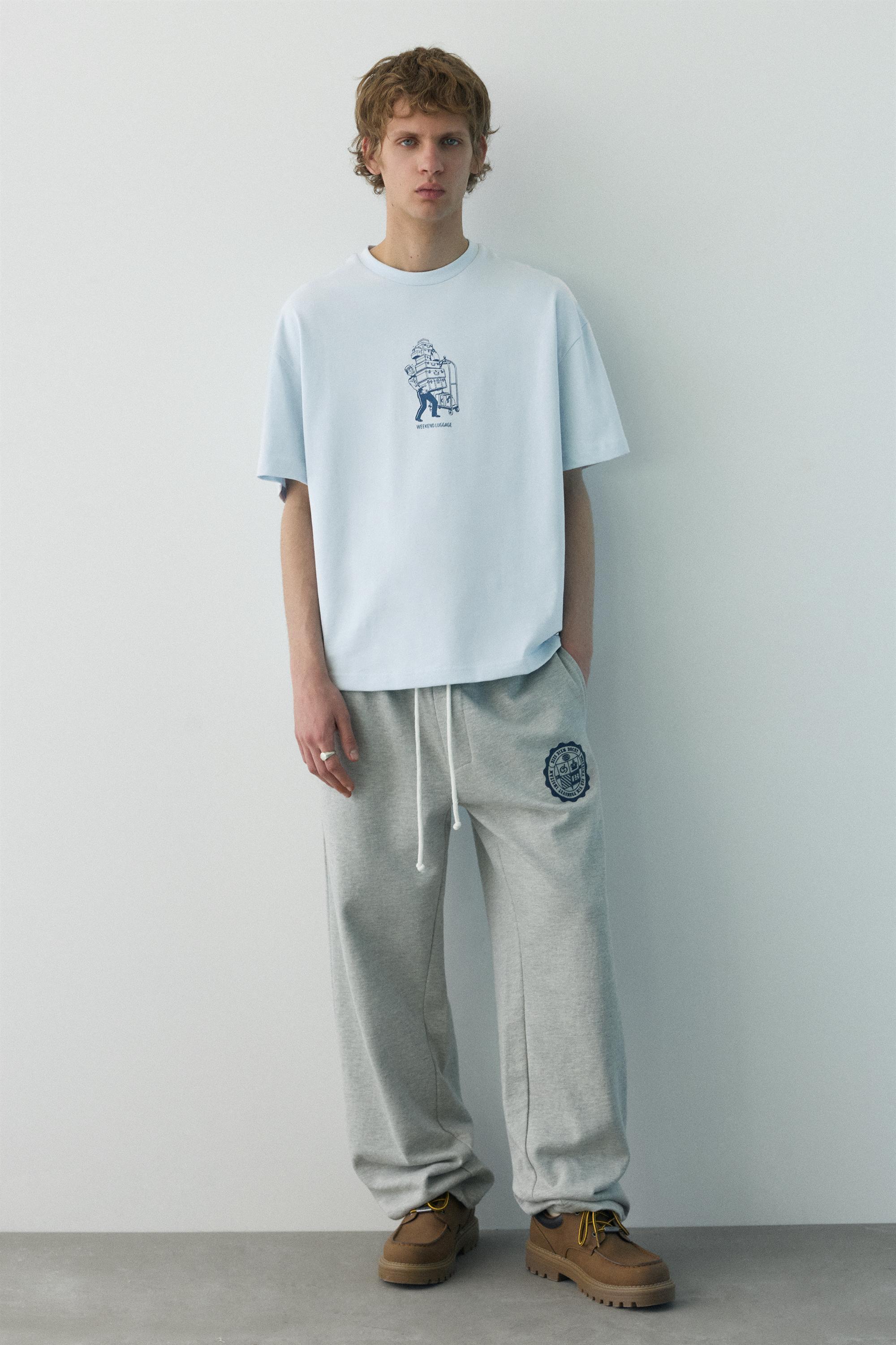 Kutulu grafik t-shirt - Görsel 7