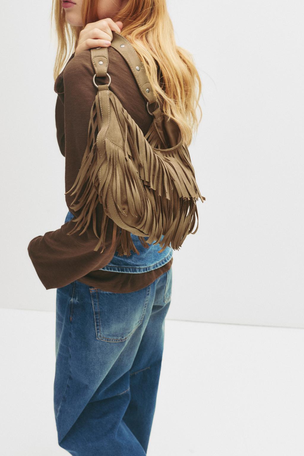H&m Fringe Bag Shopper Mit Fransen H&m Hobo Bag