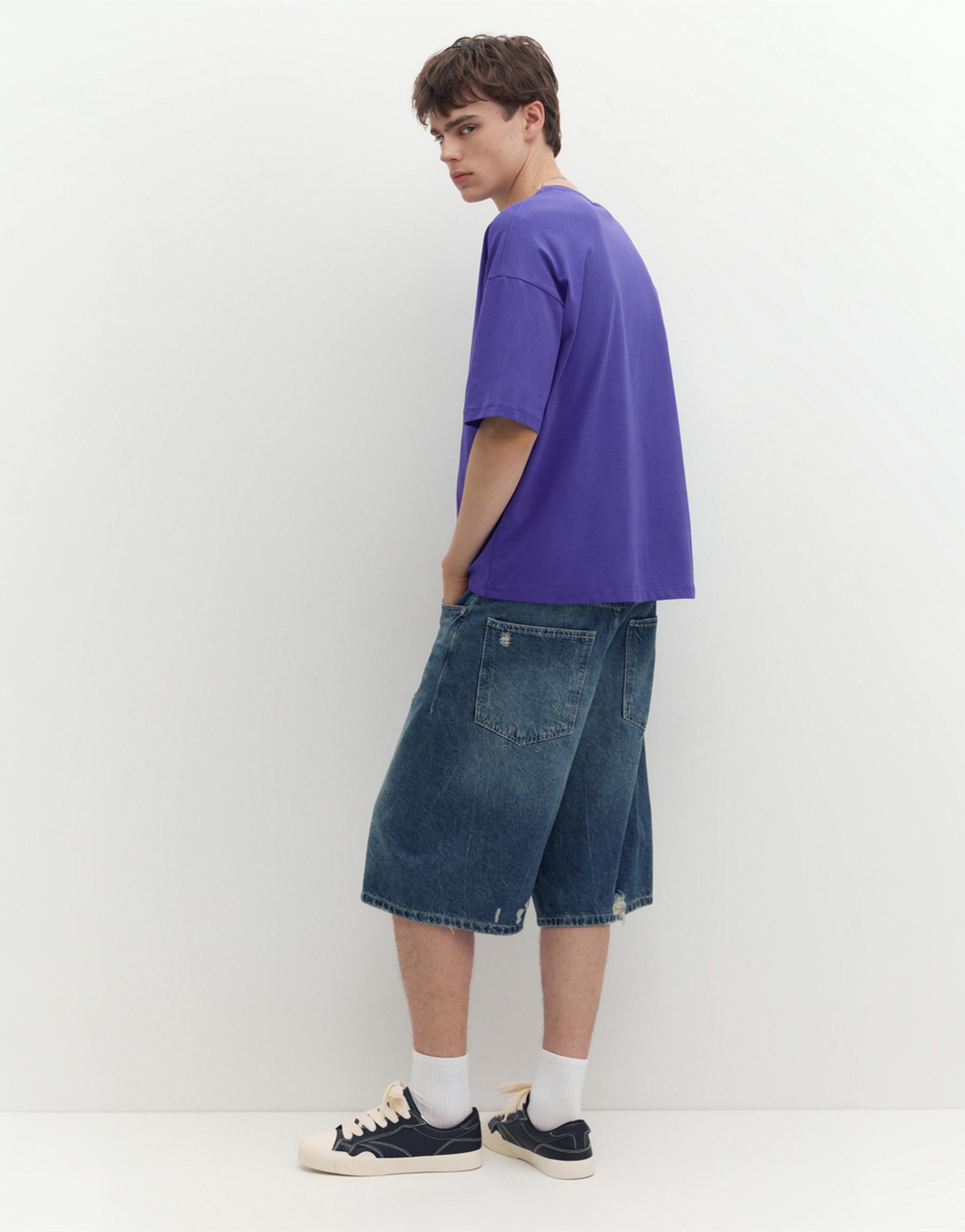 STWD label T-shirt — Mulberry