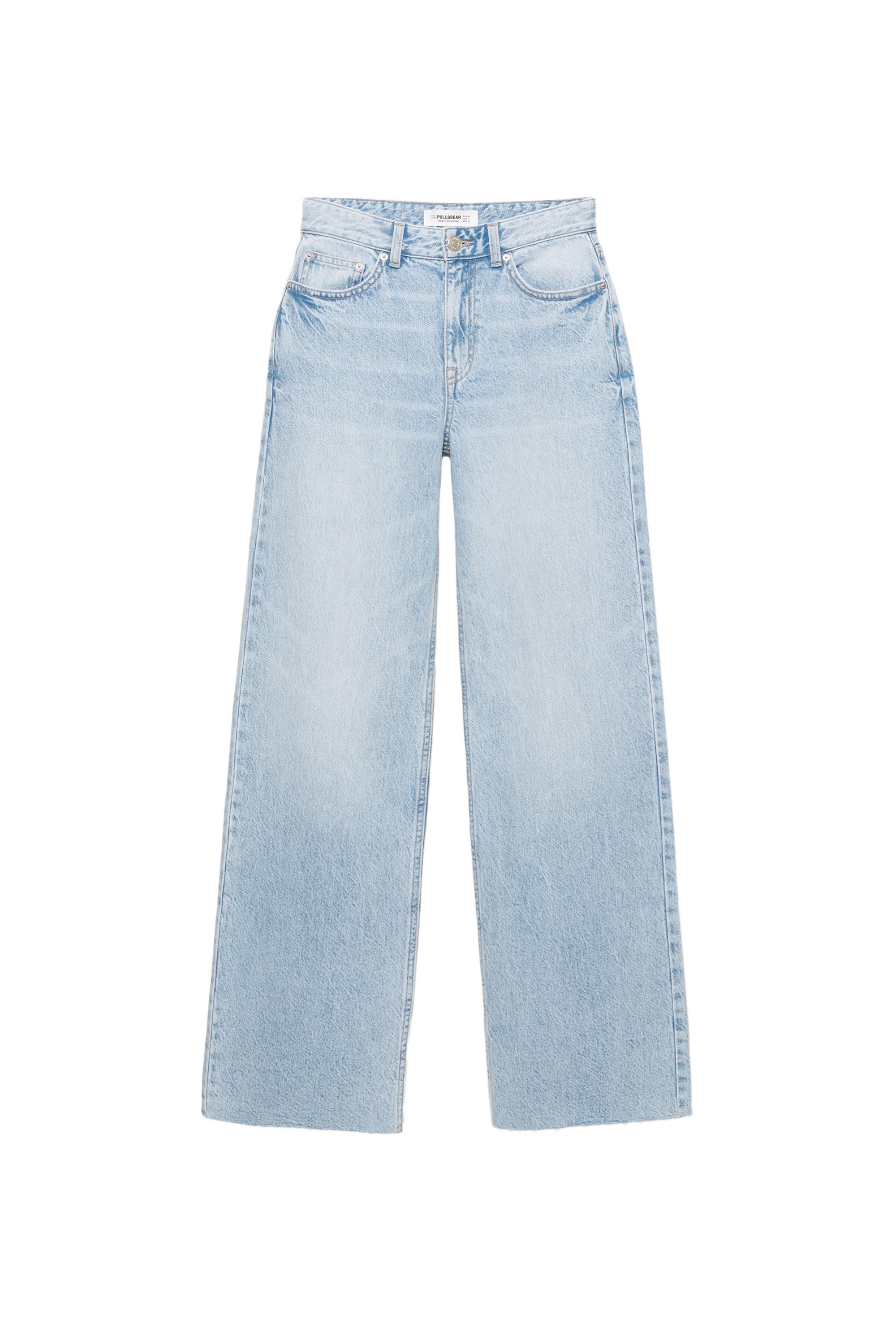 Yüksek bel geniş paça jean - Görsel 2