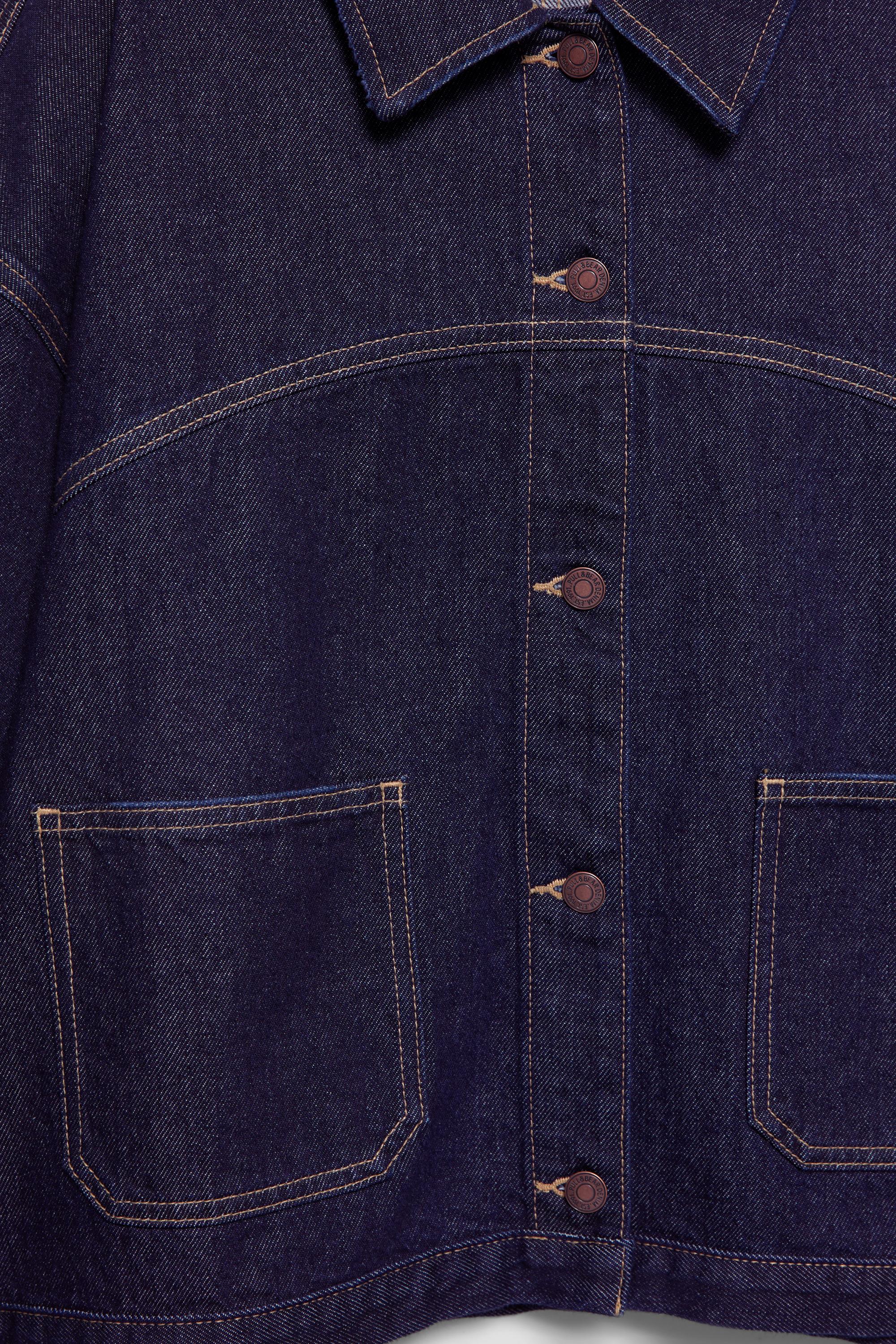 Boxy kesim denim ince ceket - Görsel 31