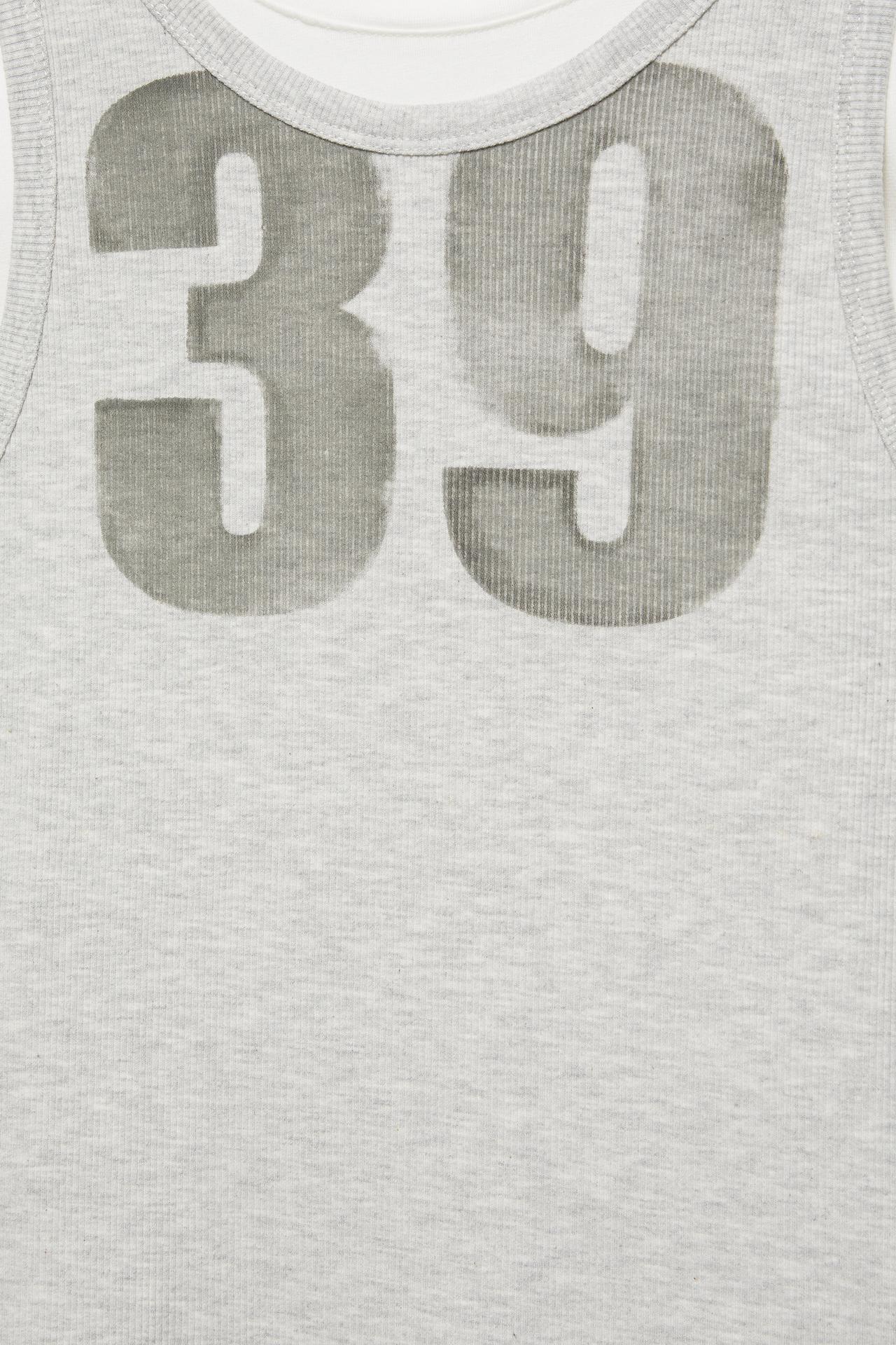 Double graphic T-shirt — Grey