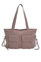 Nylon shopper bag with pockets - pull&bear