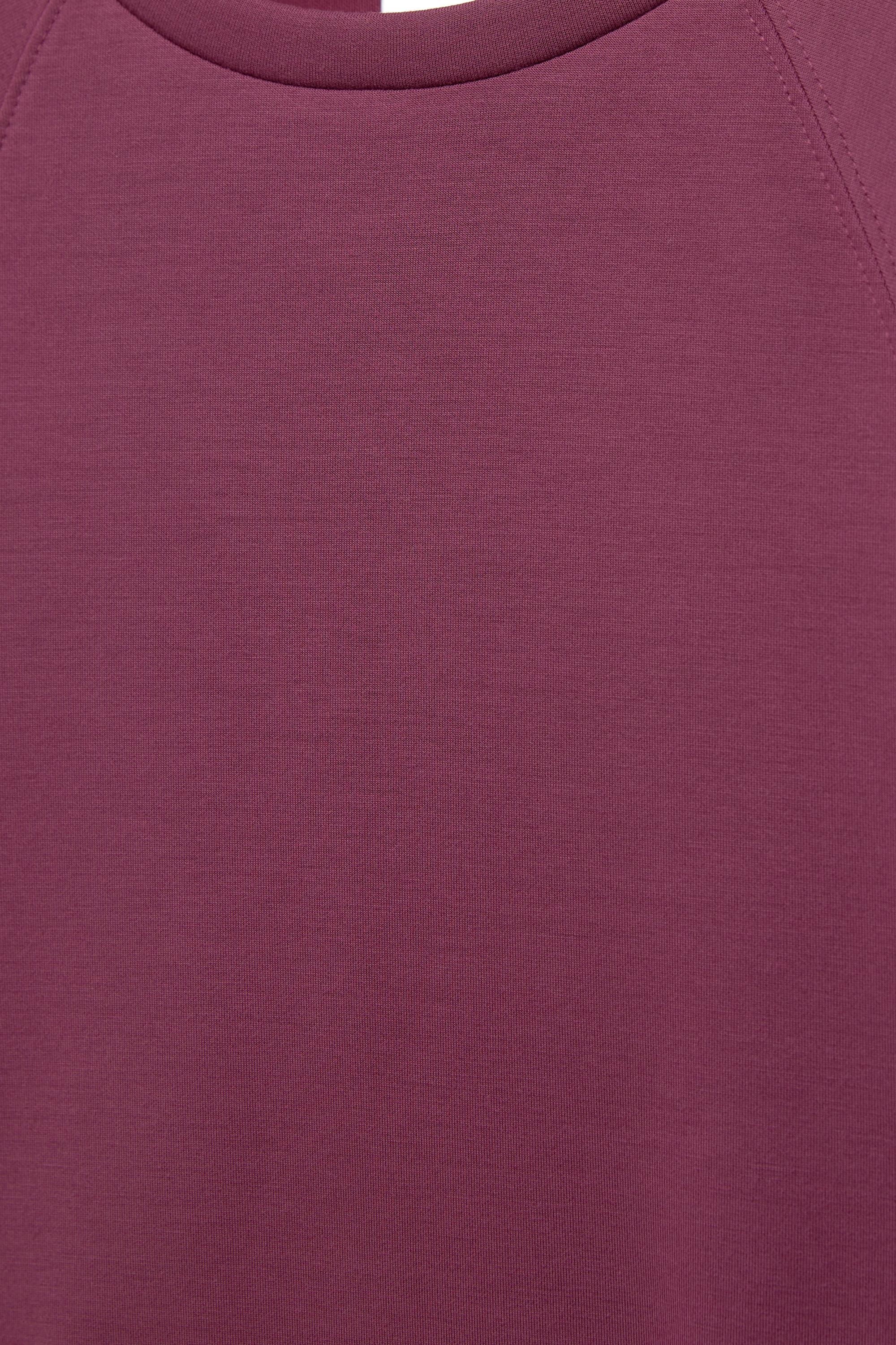 Soft touch short sleeve sweatshirt — Eggplant