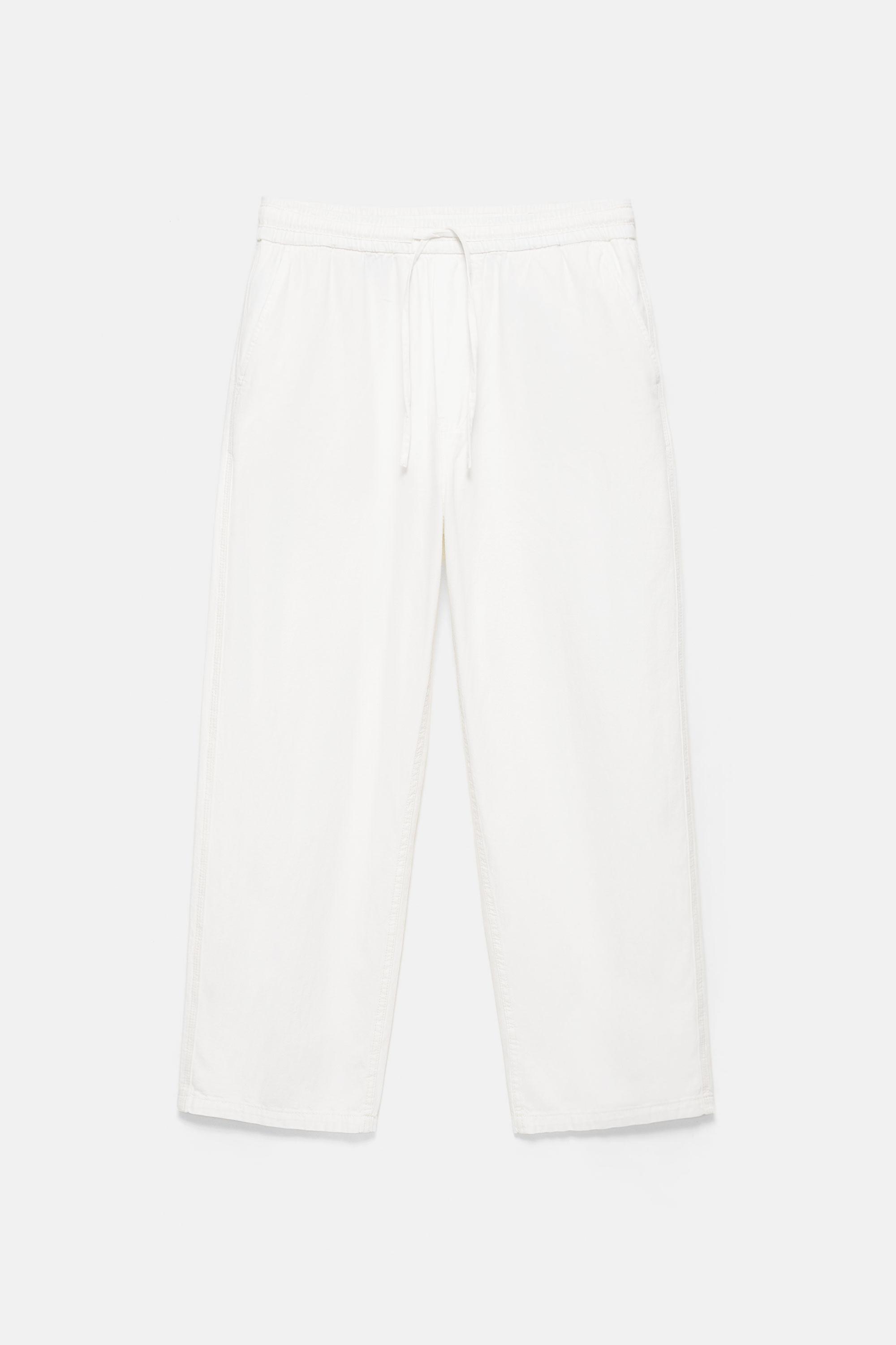 Denim joggers — Ecru
