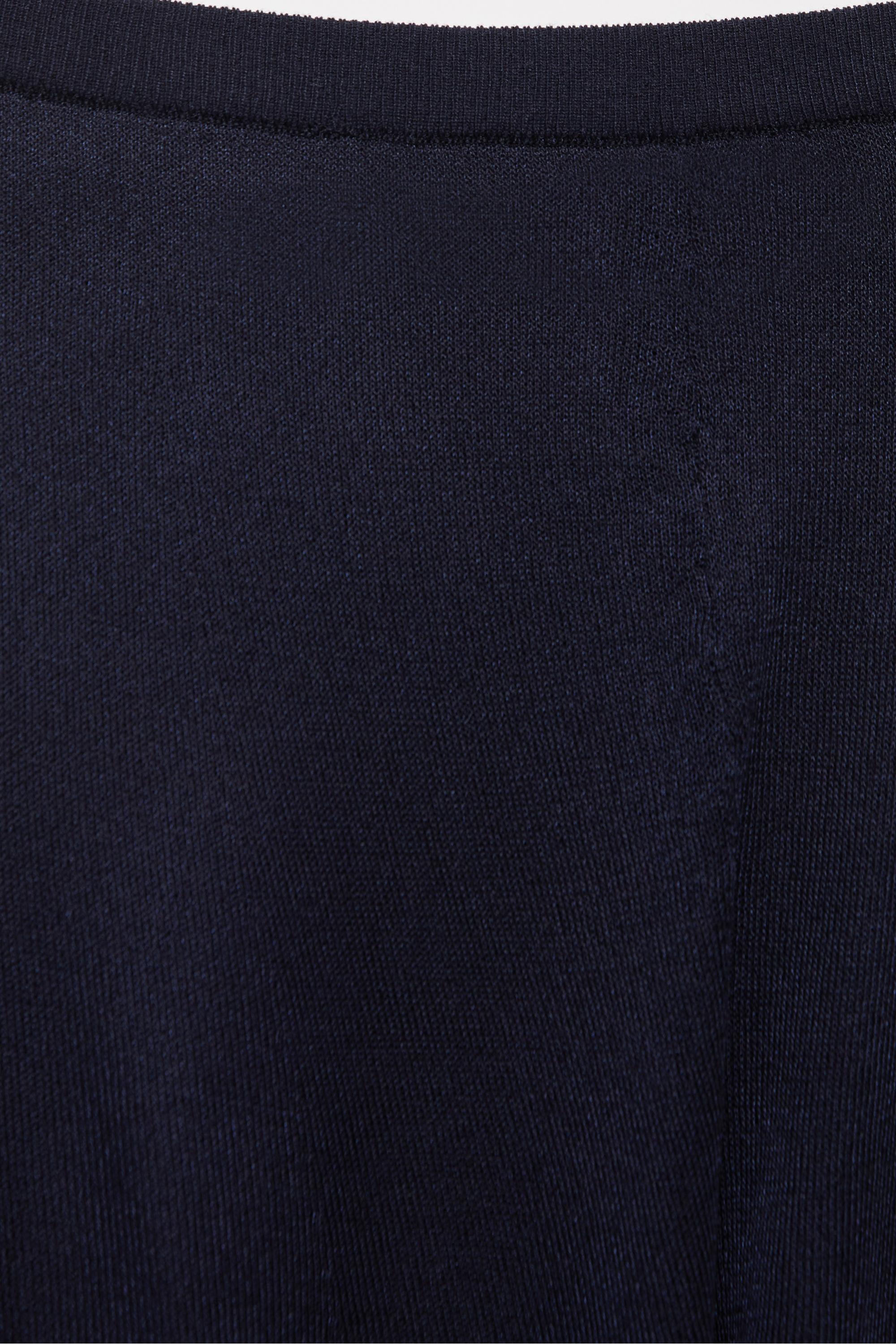 Semi-sheer sarouel trousers — Navy