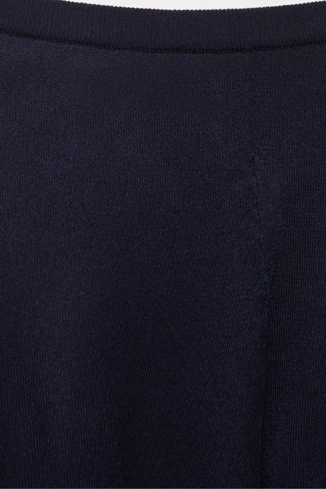 Semi-sheer sarouel trousers — Navy