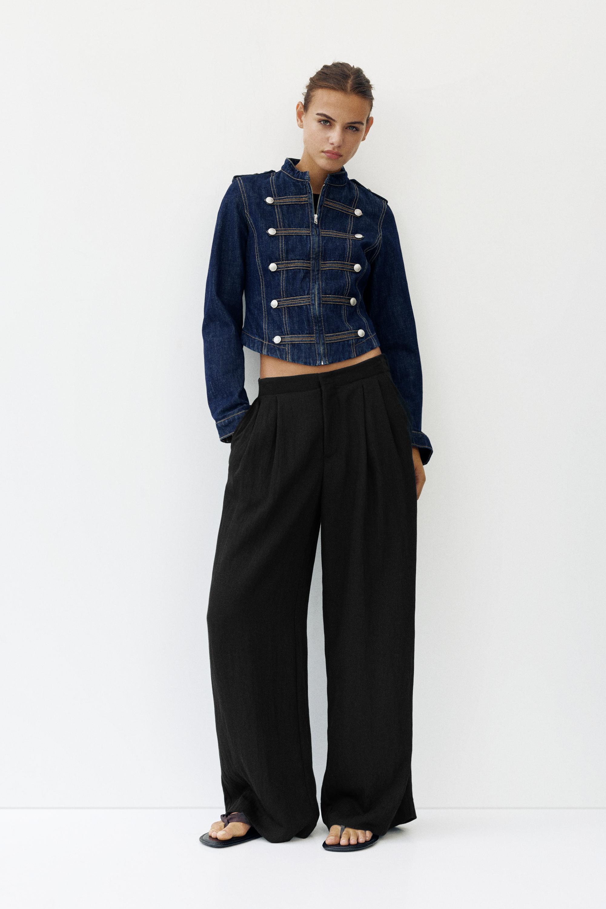 Denim jacket with toggle buttons — Navy