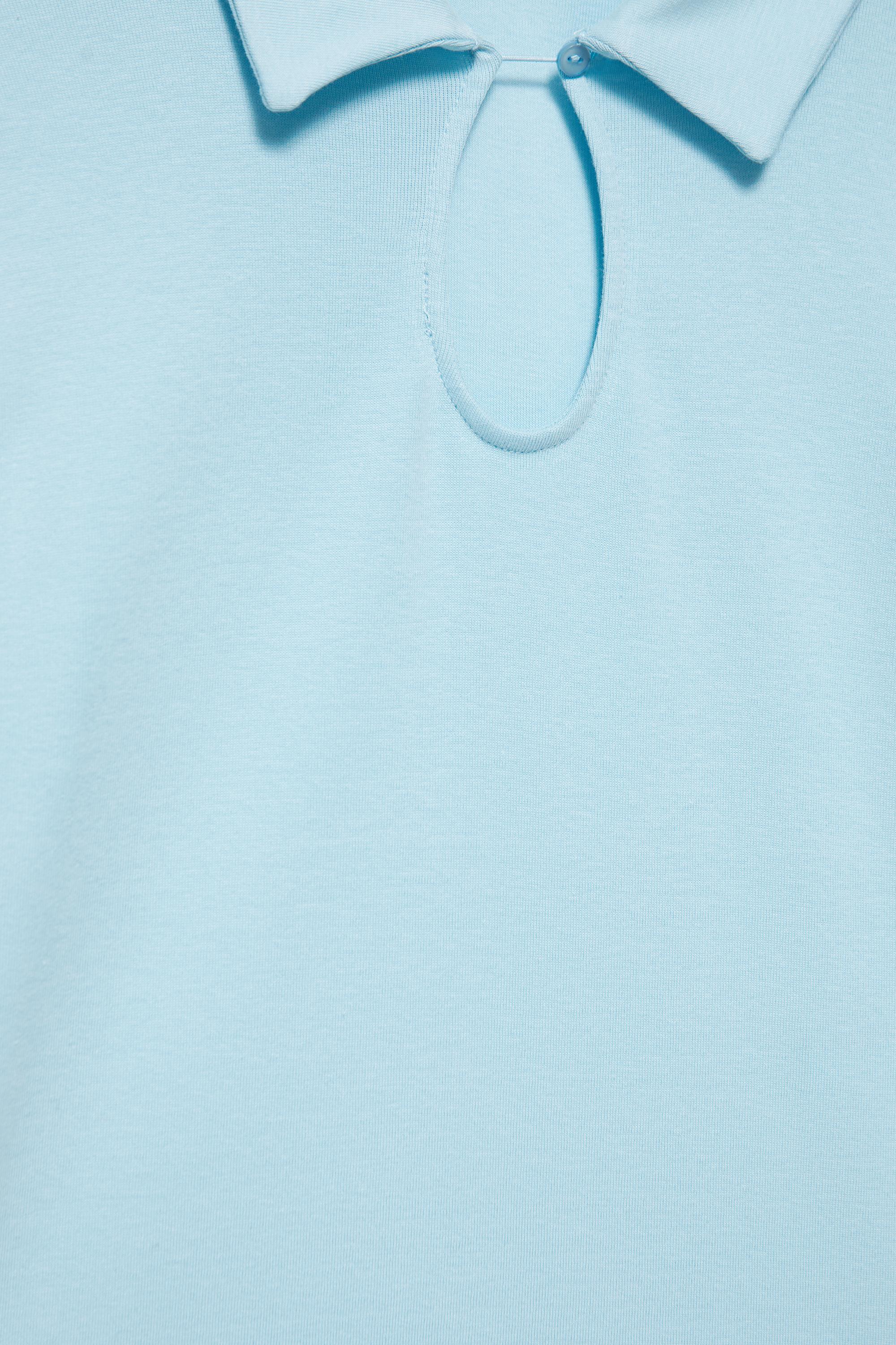 Pull&Bear Uzun kollu pencere detaylı polo t-shirt görsel 4
