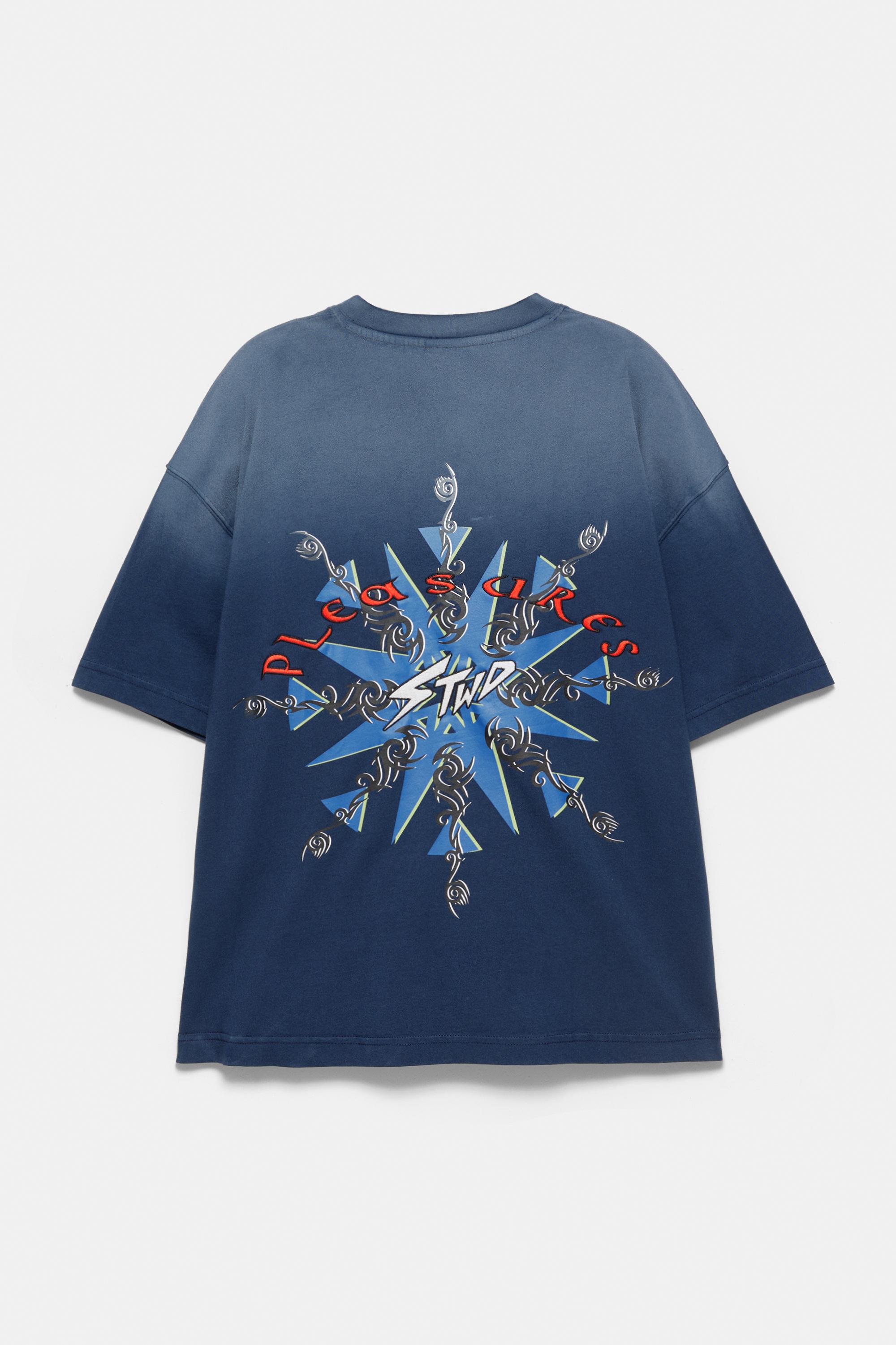 Pleasures x STWD boxy T-shirt — Dark blue