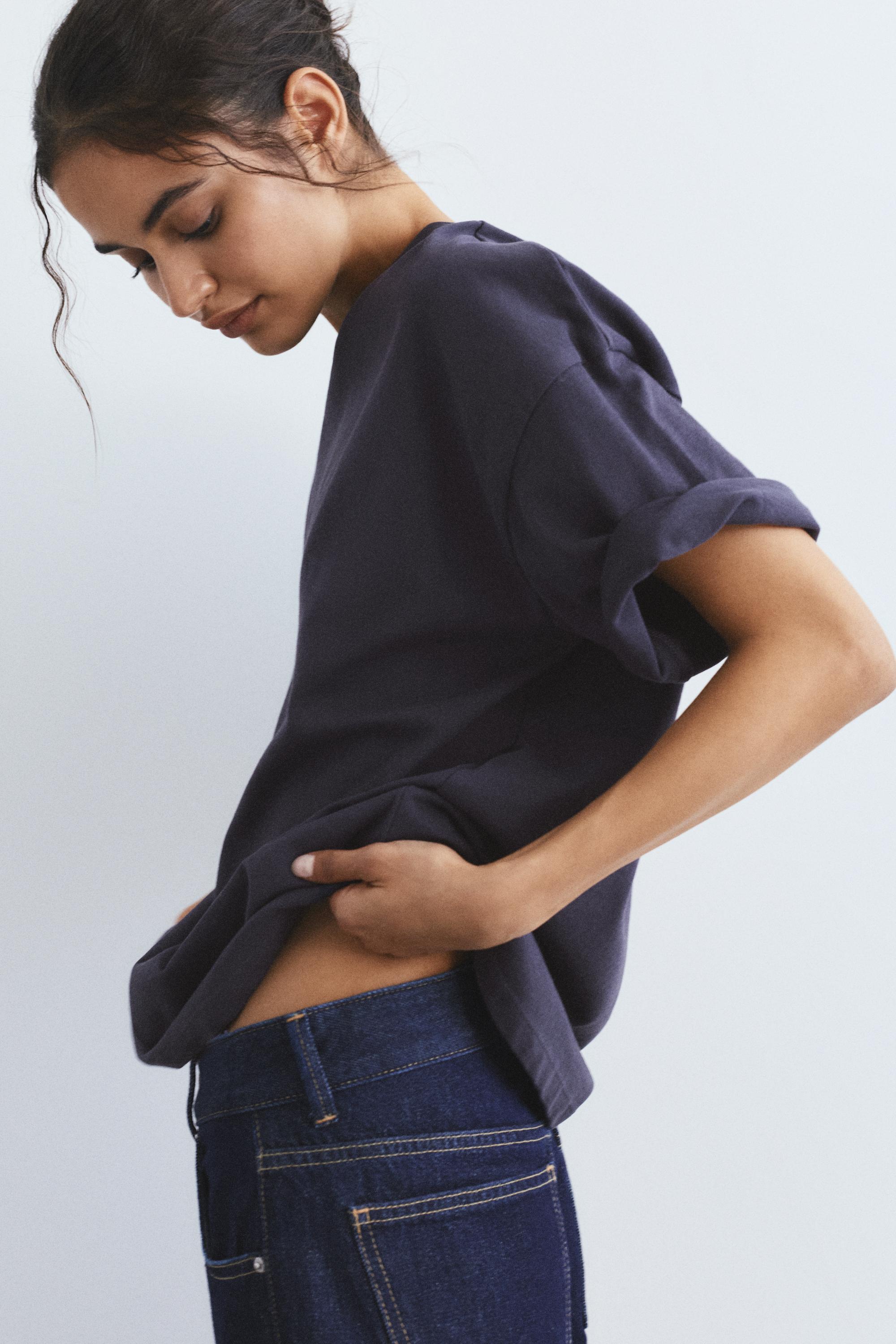 Oversize short sleeve T-shirt — Navy
