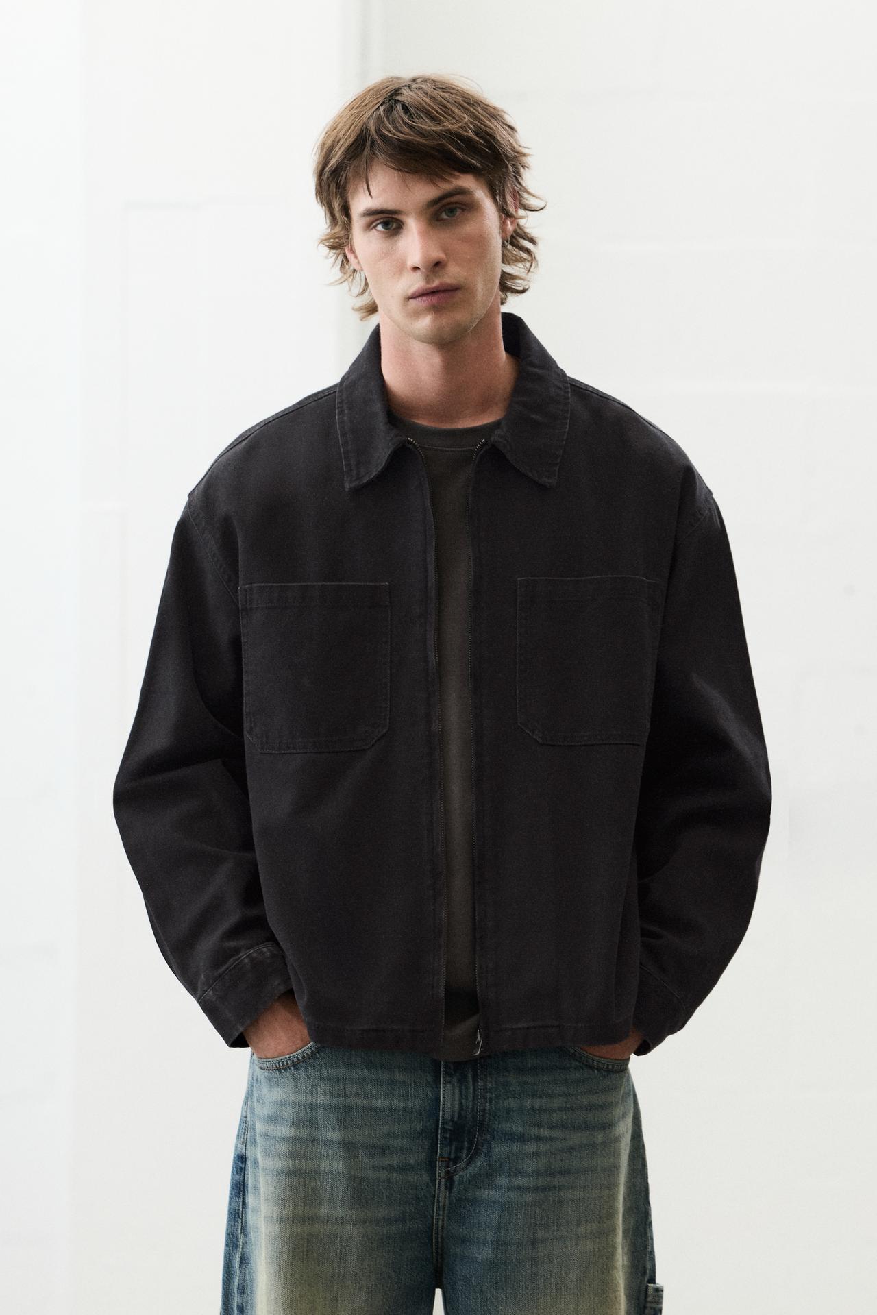 Zip overshirt — Black