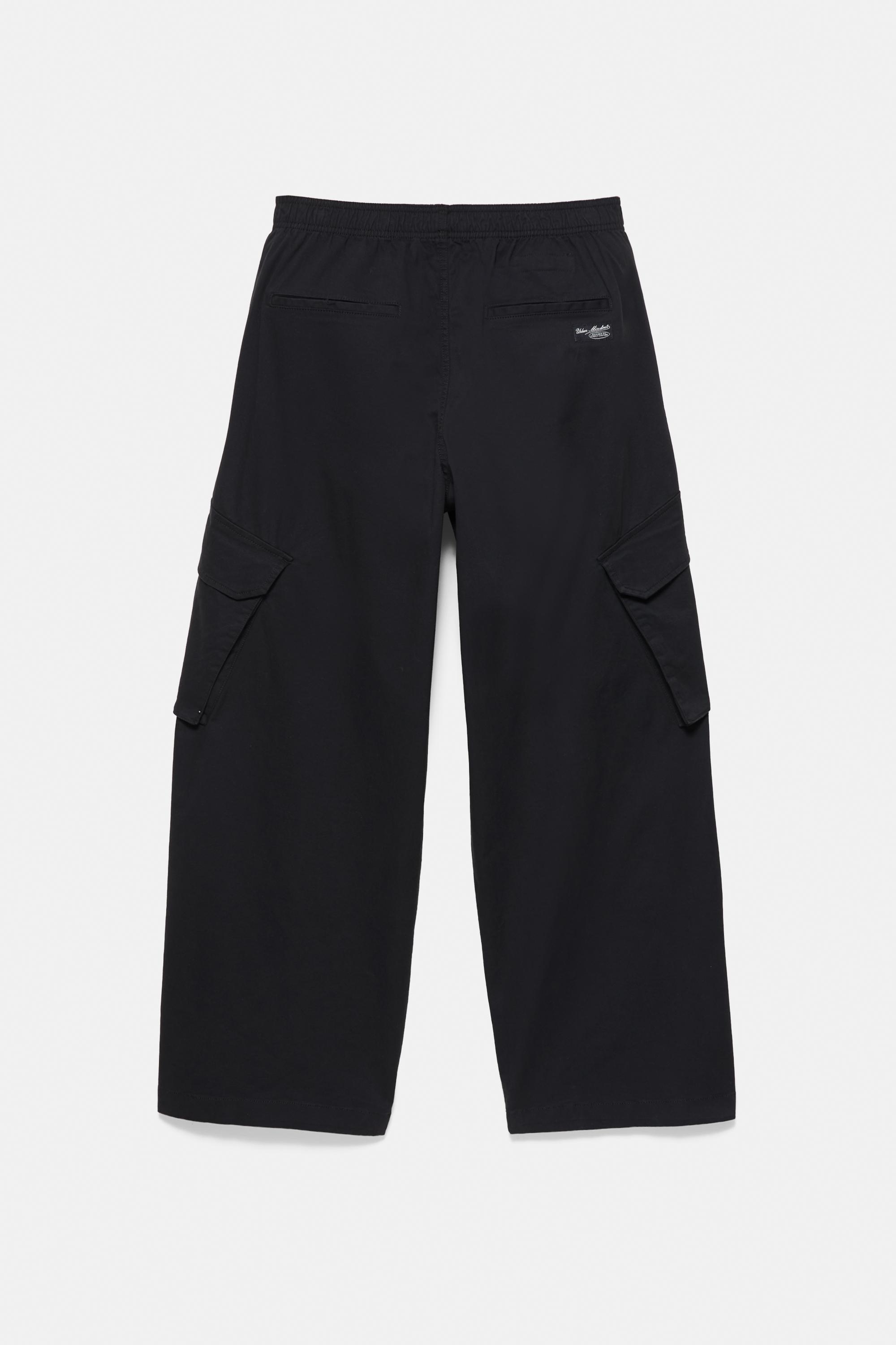 Pull&Bear Kargo barrel pantolon görsel 3