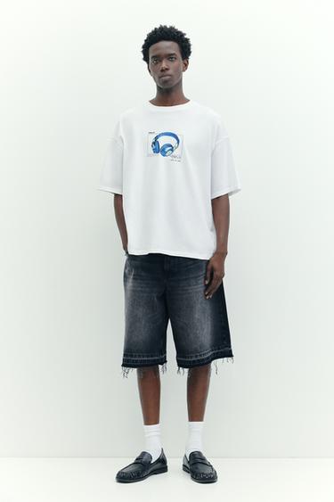 STWD T-shirt with headphones graphic — Off white 5