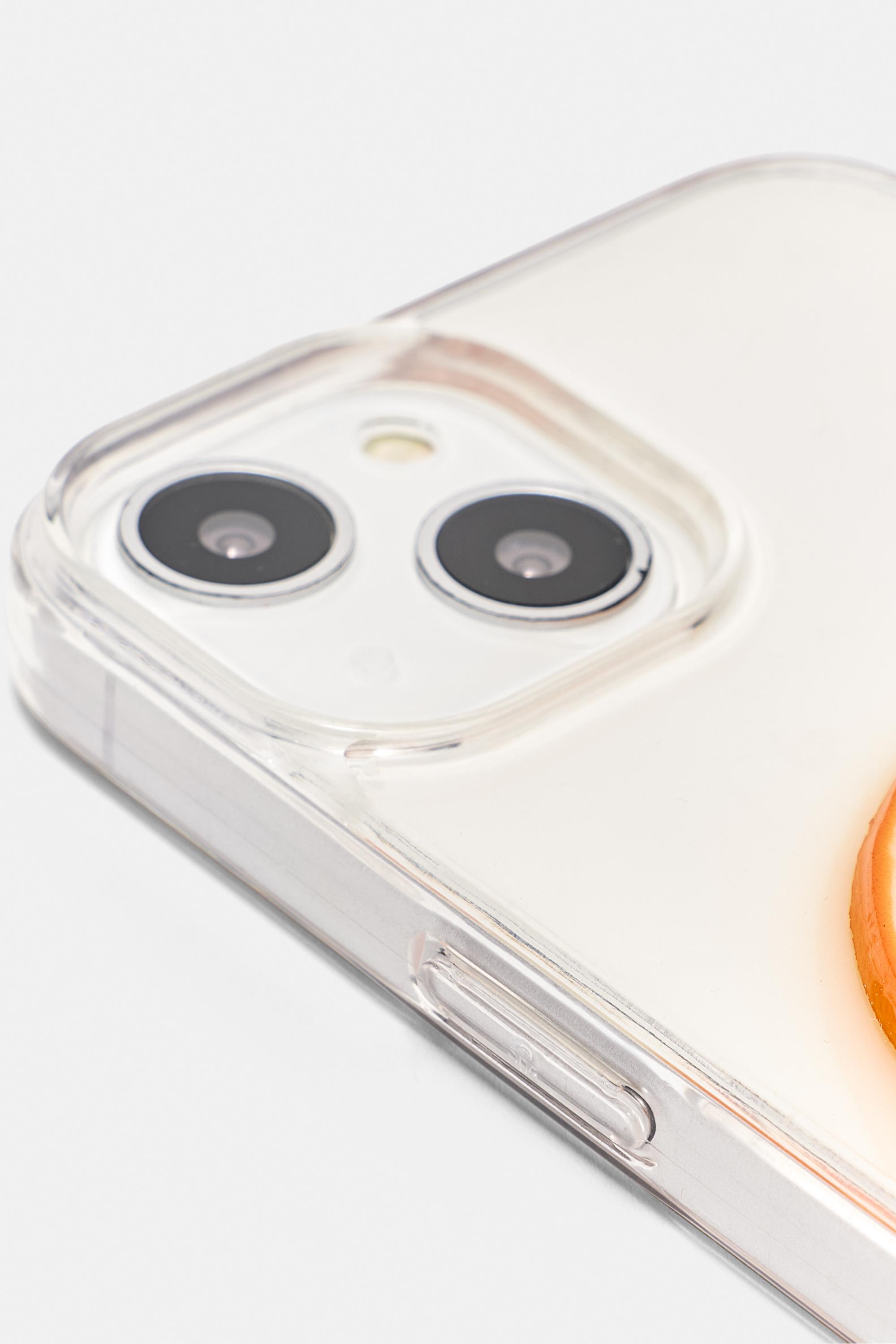 Transparent fruit iPhone case — Orange
