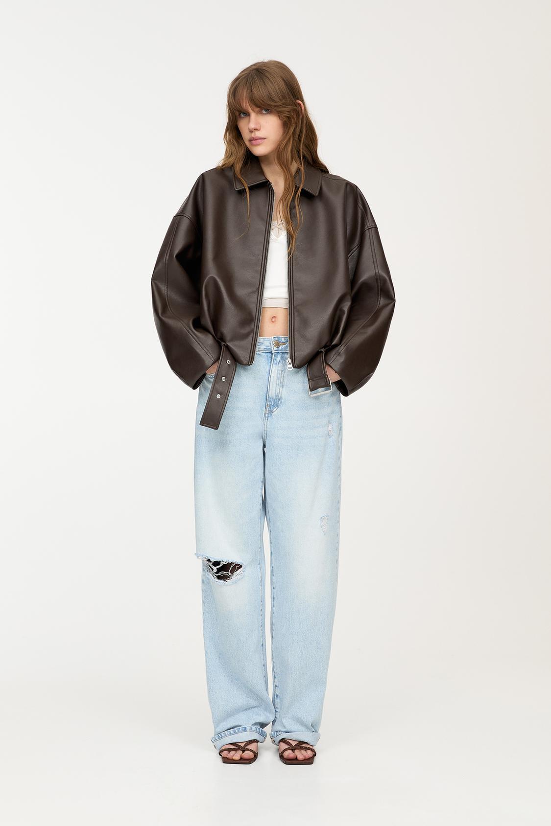 Zalando Pull And Bear Lederjacke Zalando Kunstlederjacke