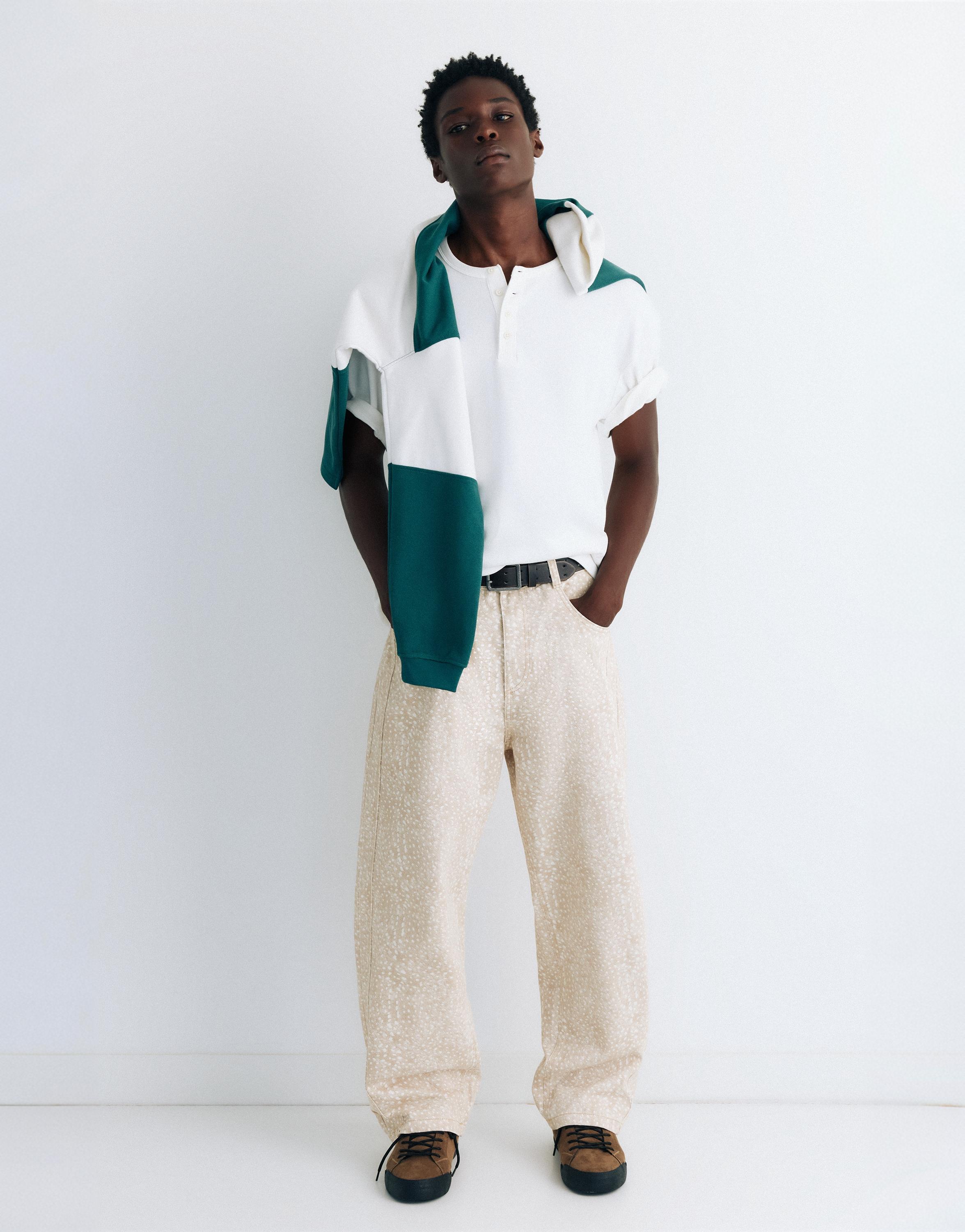 Animal print trousers — Beige