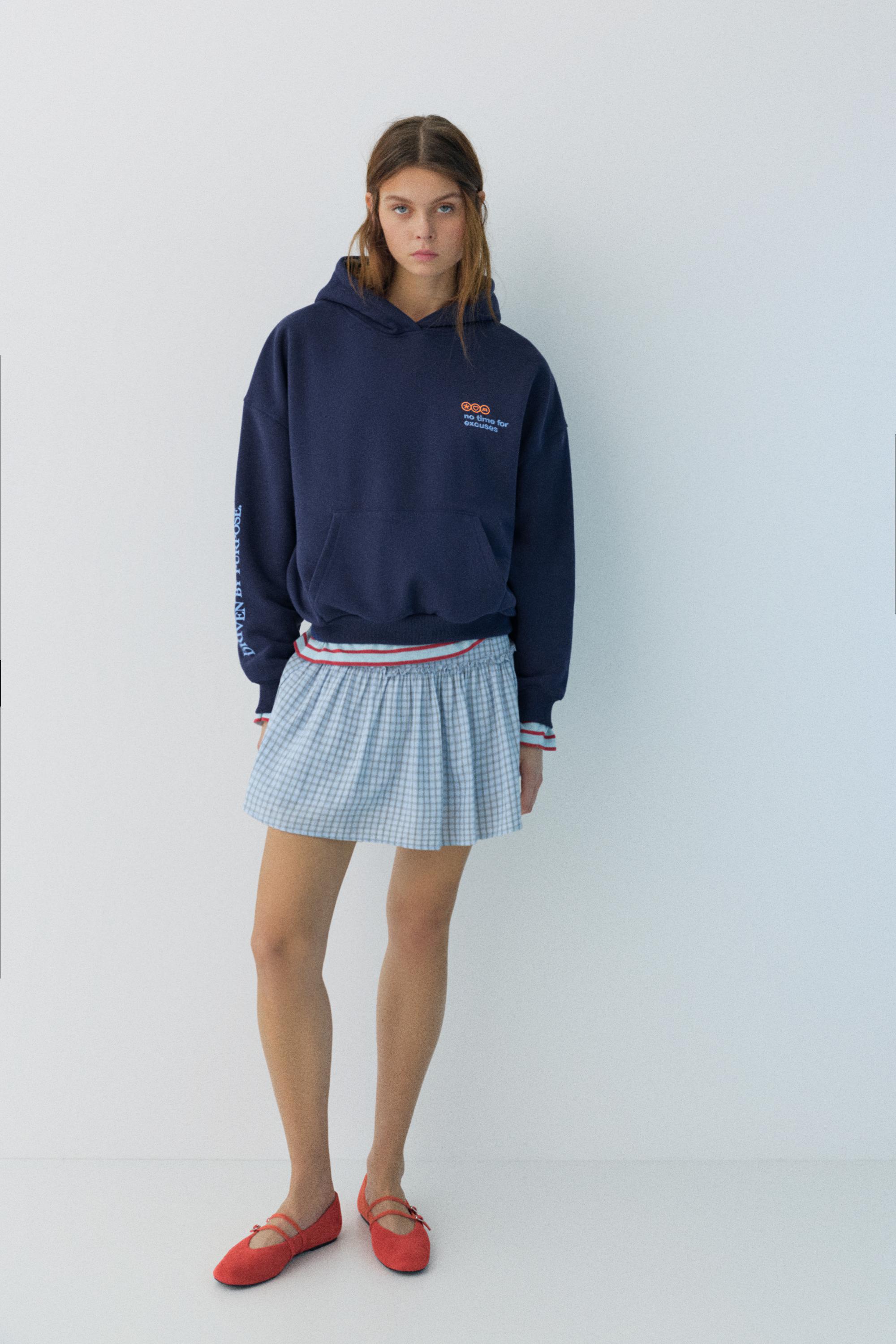 Graphic hoodie — Navy