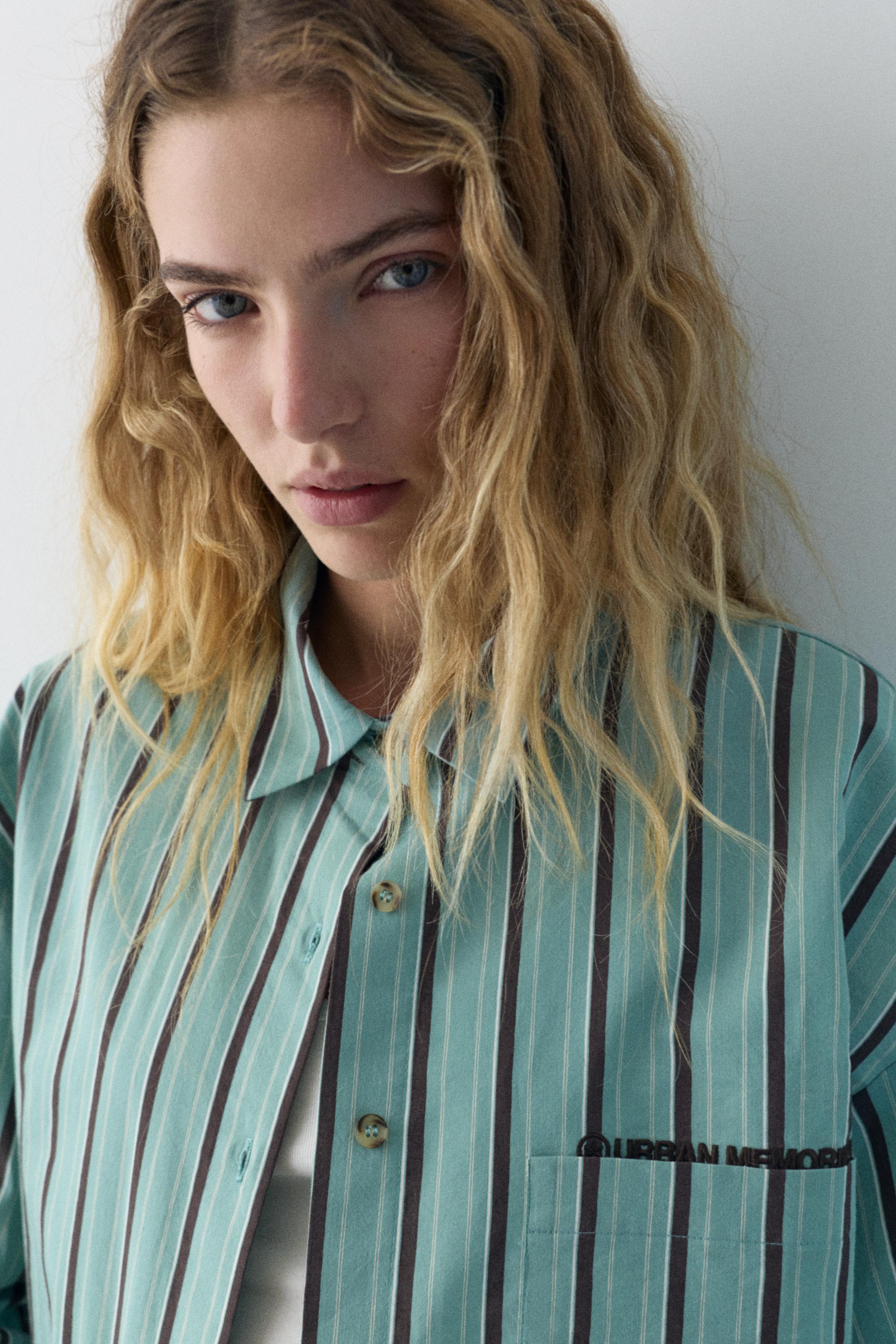 Cepli çizgili gömlek - Görsel 14