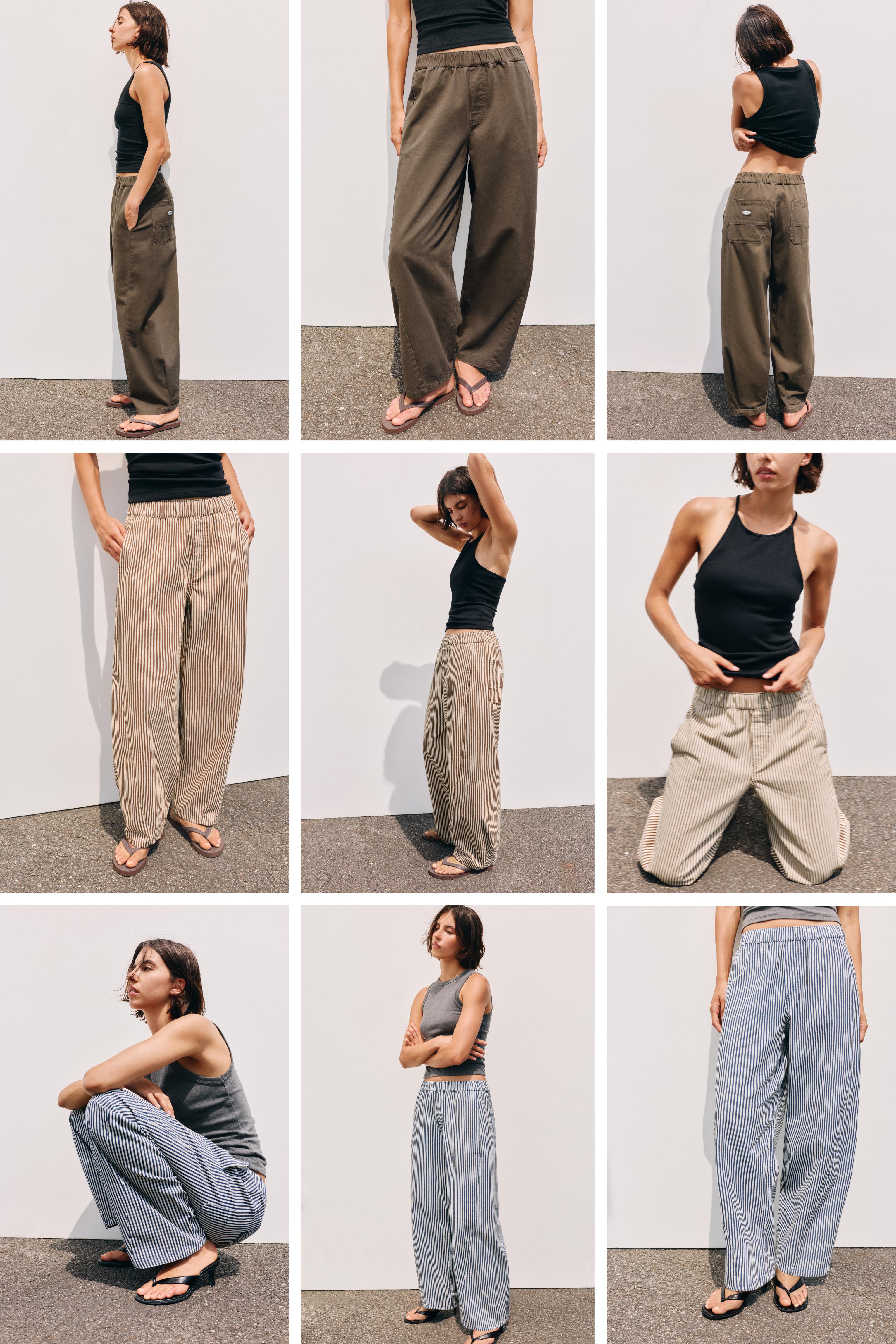 Barrel trousers — Brown