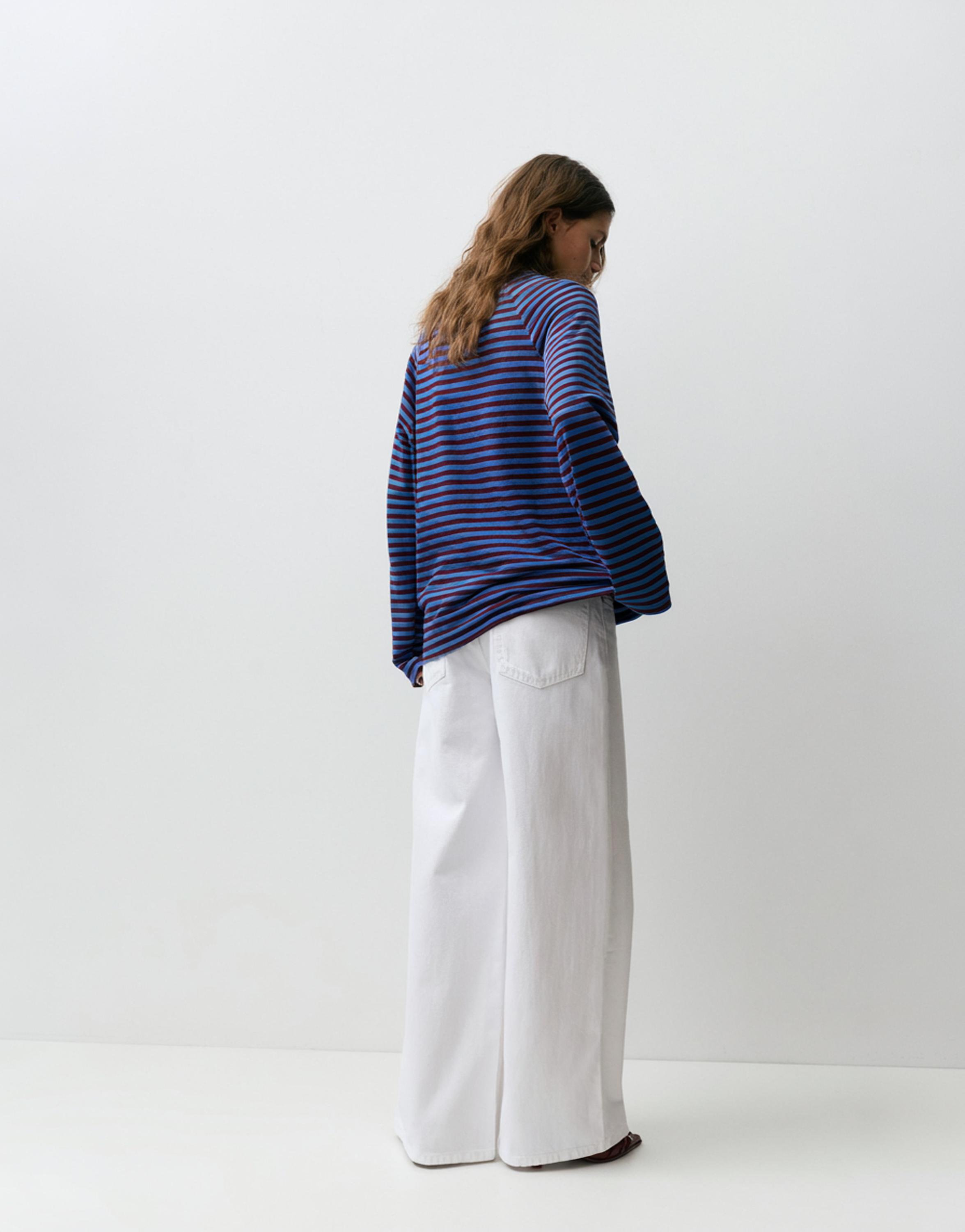 Uzun kollu çizgili tişört - Görsel 55