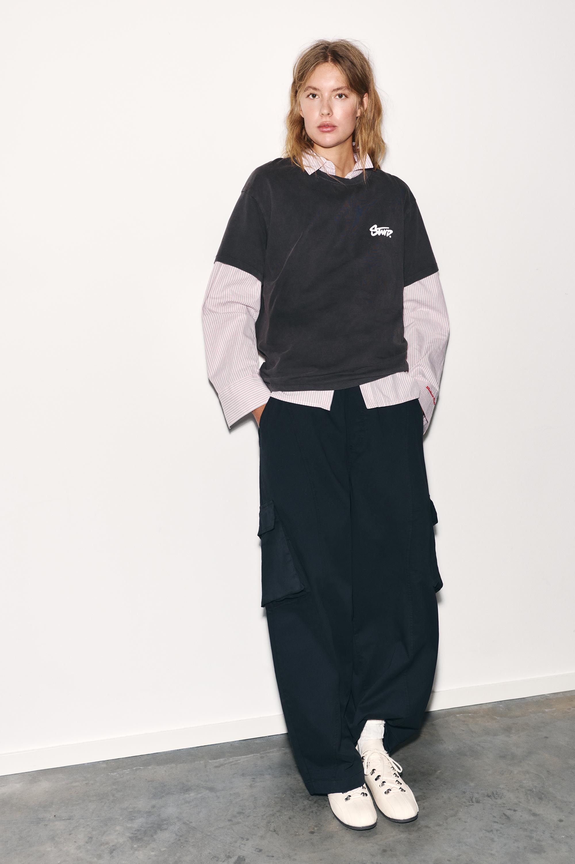 Pull&Bear STWD numara baskılı tişört görsel 8