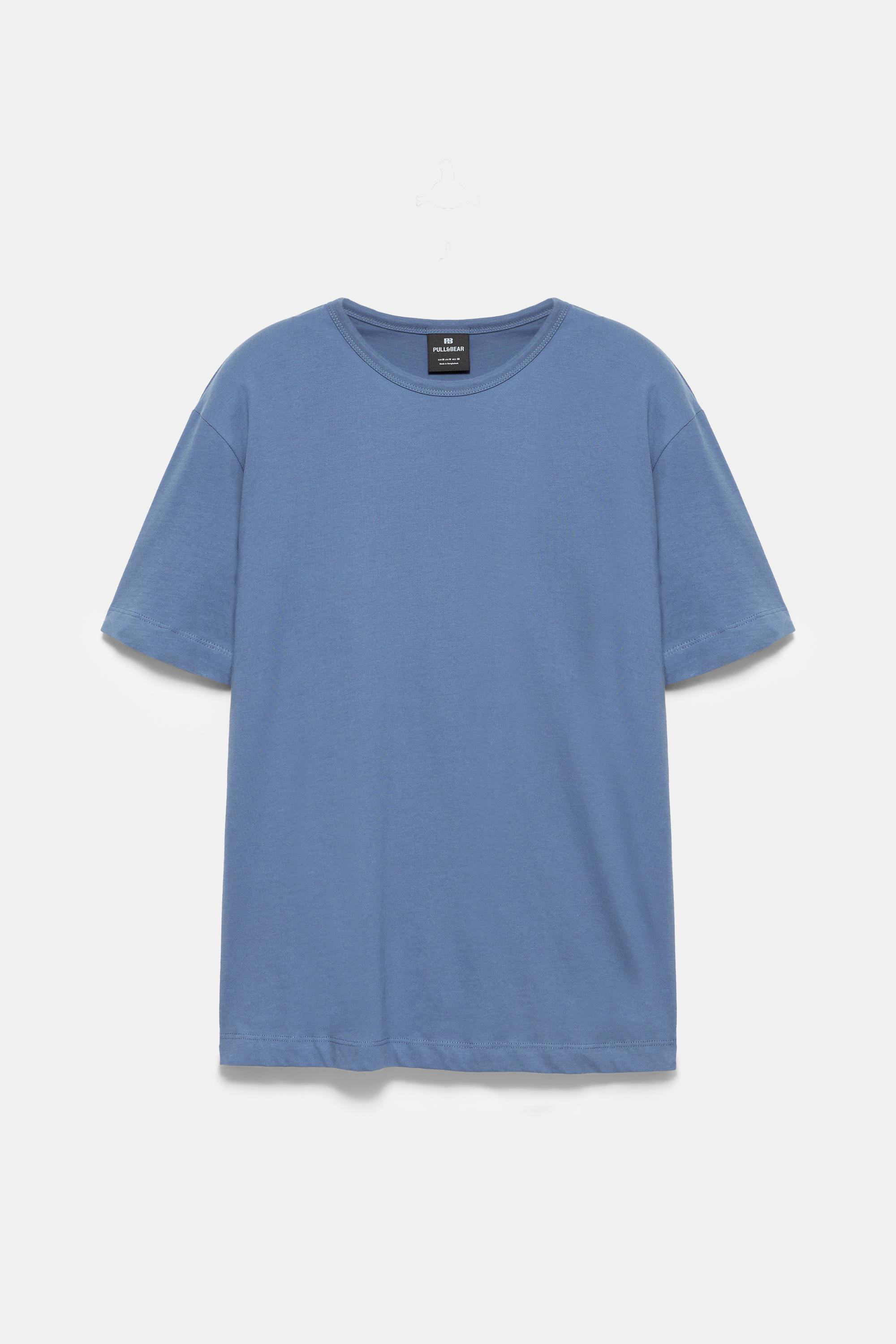 Slim fit basic T-shirt — Blue