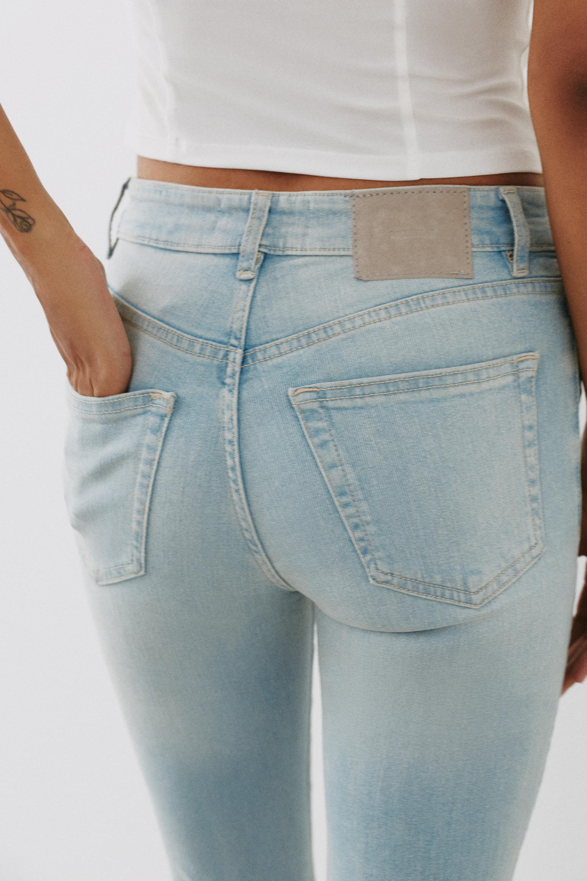 Skinny flared jeans — Sky blue
