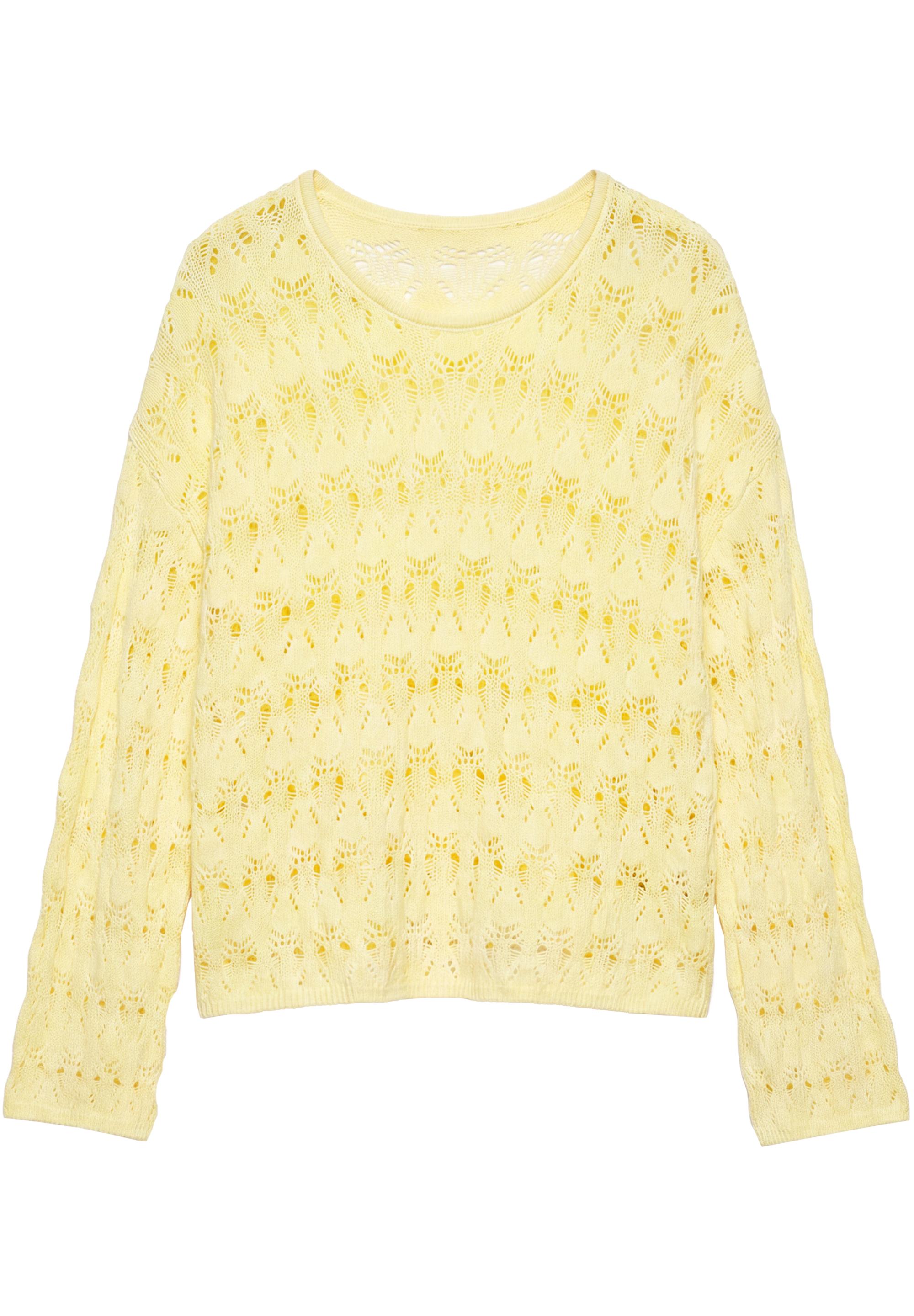 Yellow cutwork jumper — Yellow (alternate view)
