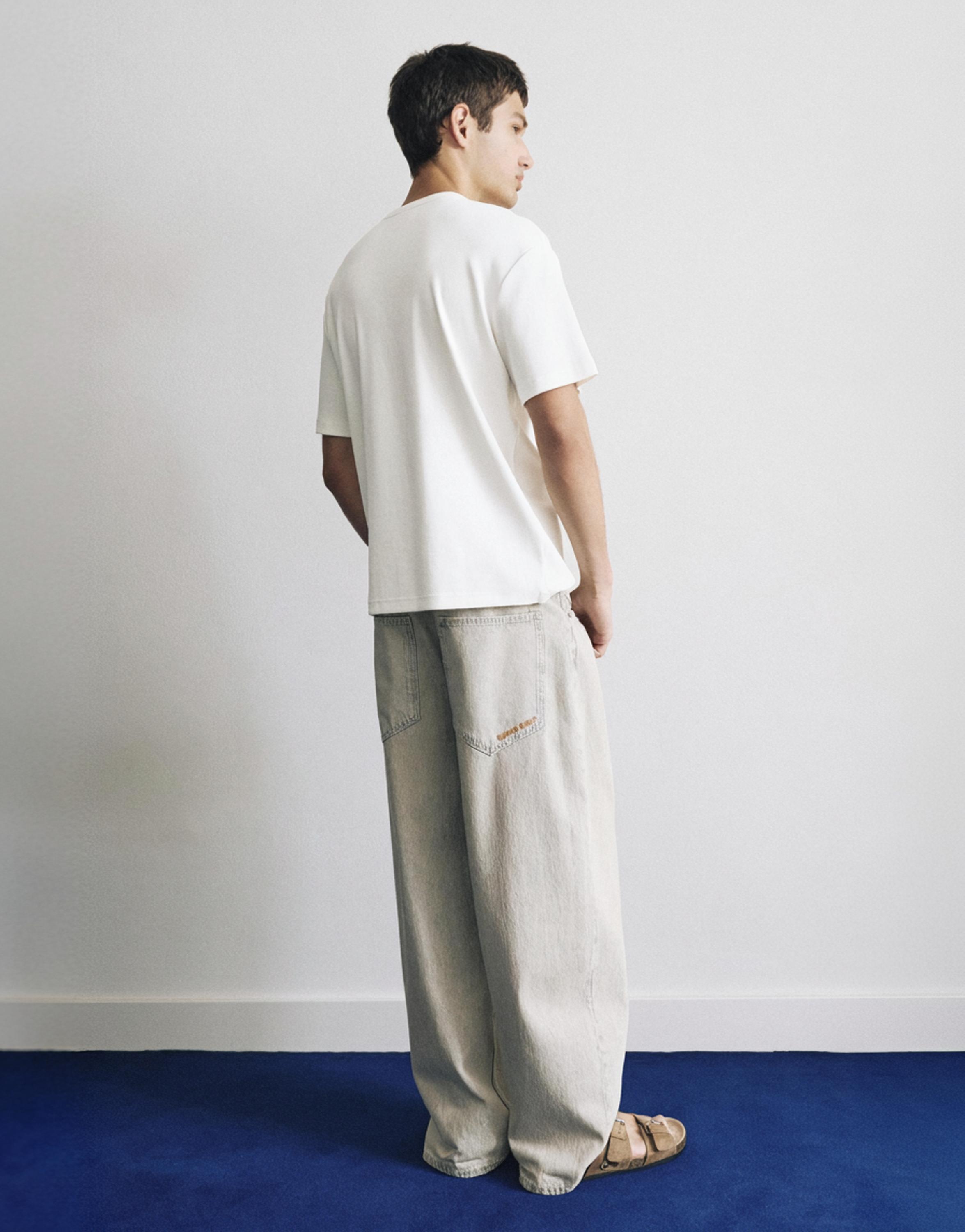 Slim-fit Henley T-shirt — White