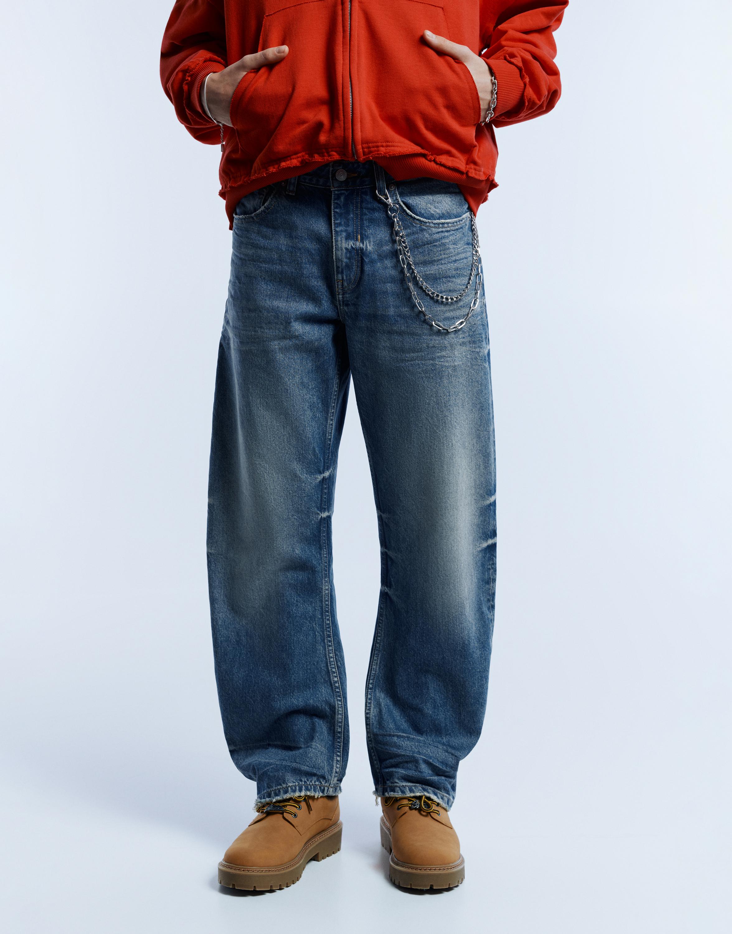 Düşük bel bol kesim jean - Görsel 81