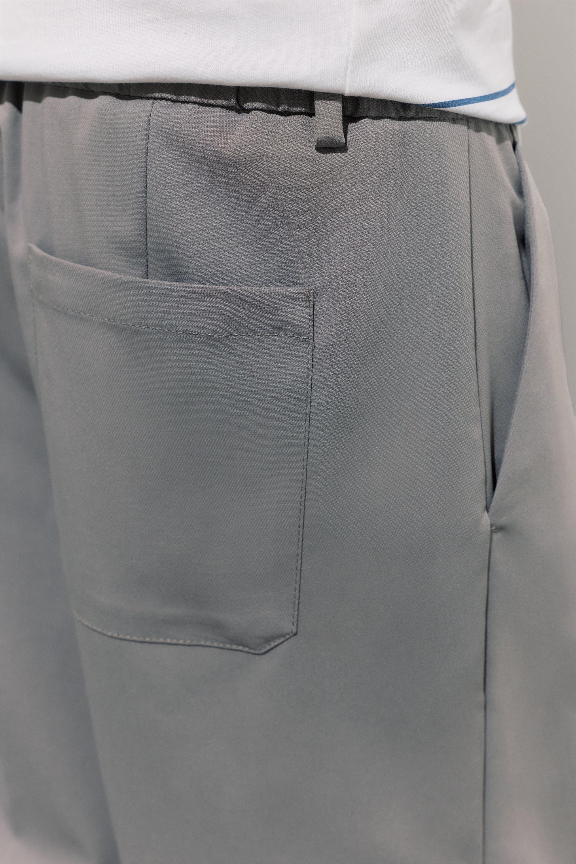 Wide-leg tailored trousers — Grey