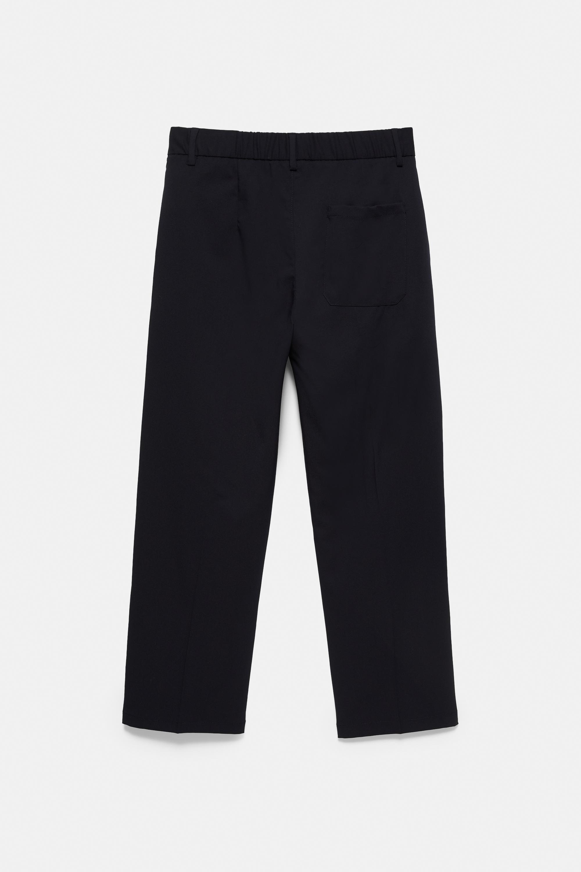 Wide-leg tailored trousers — Navy