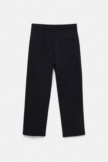 Wide-leg tailored trousers — Navy 9