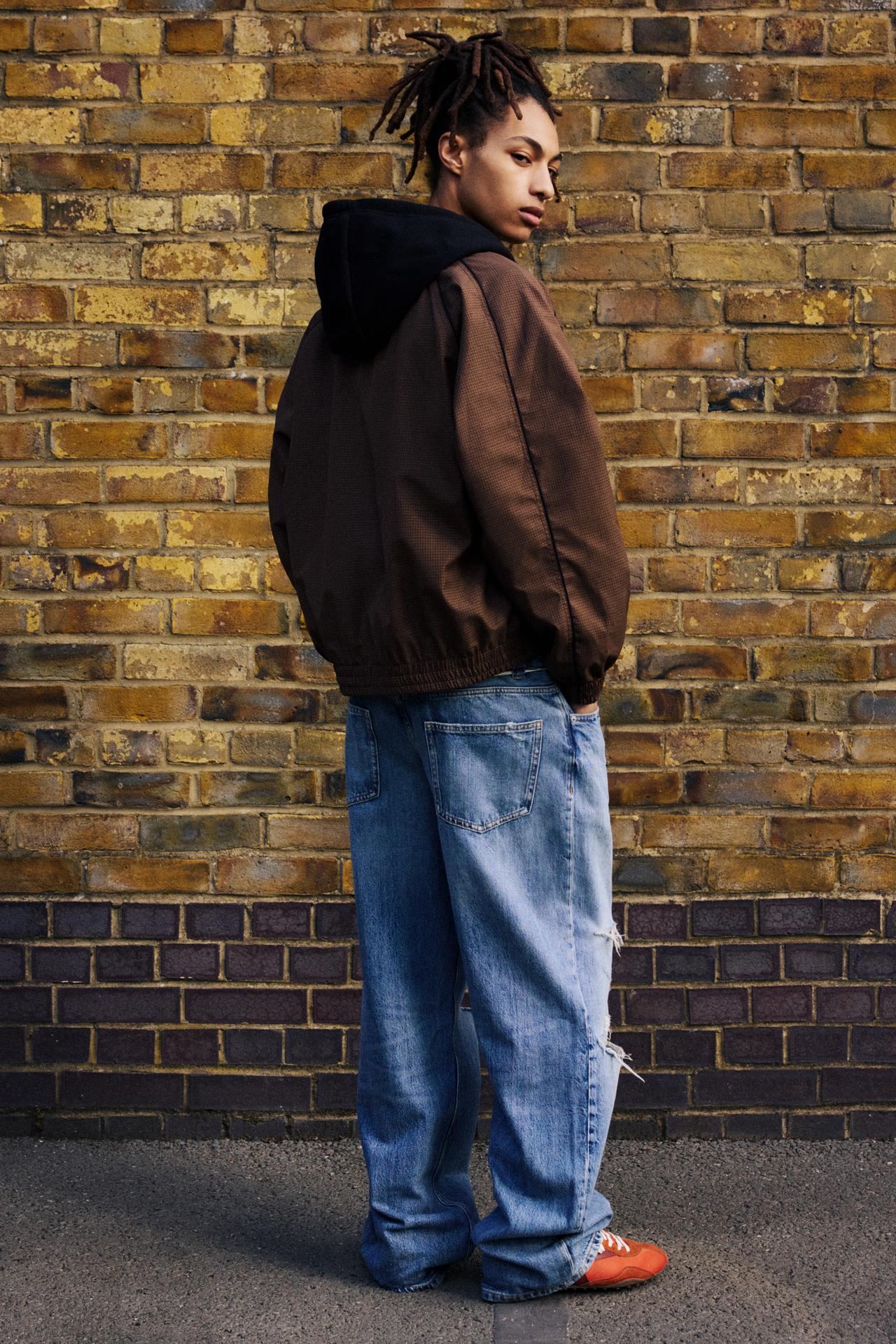 STWD check jacket — Brown